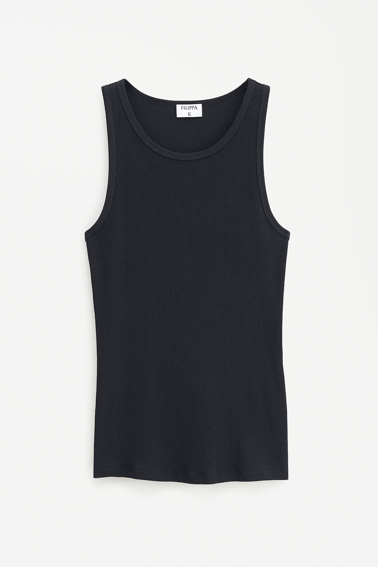 Fine Rib Tank - Black | FILIPPA K