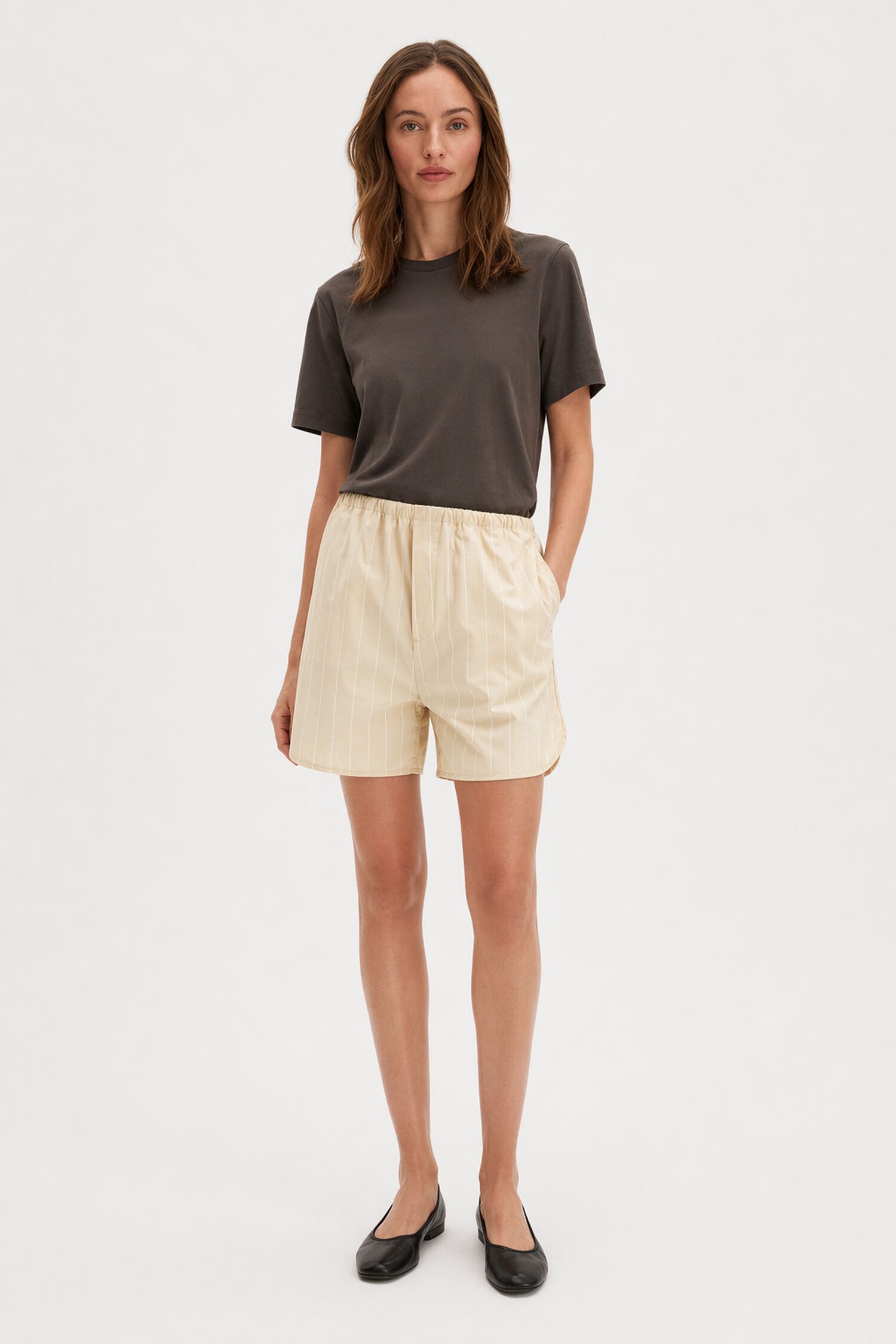 Striped Drawstring Shorts