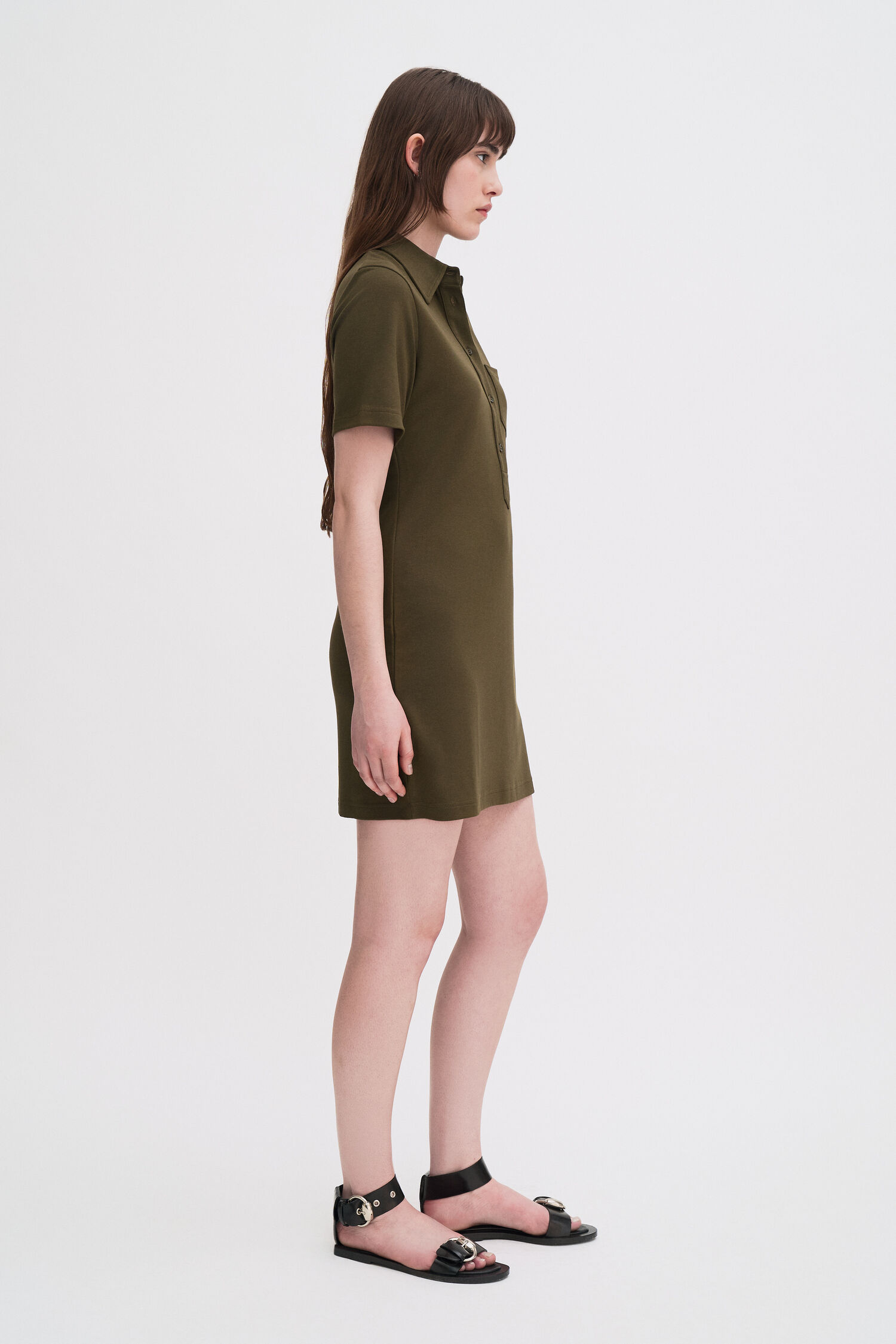 Jersey Shirt Dress