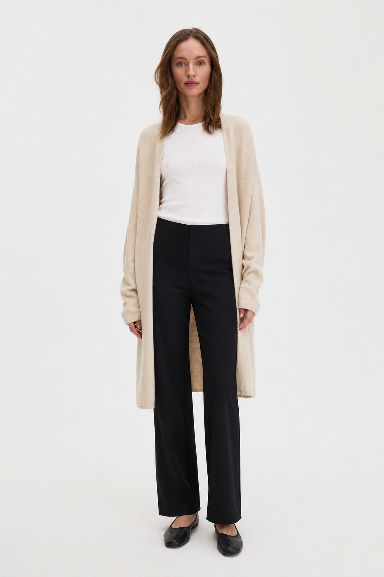 Wool Cashmere Long Cardigan