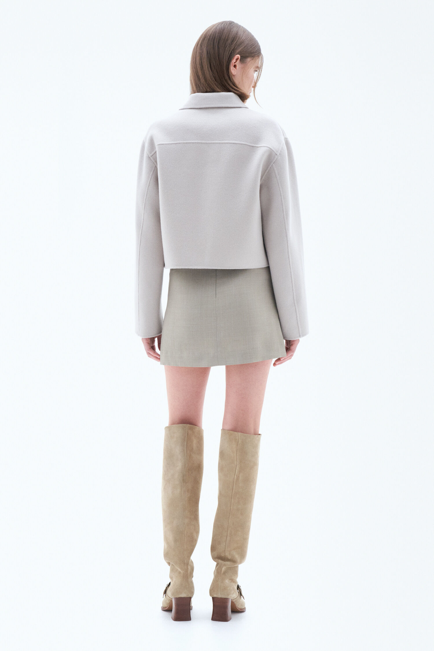 Short Wool Cashmere Jacket