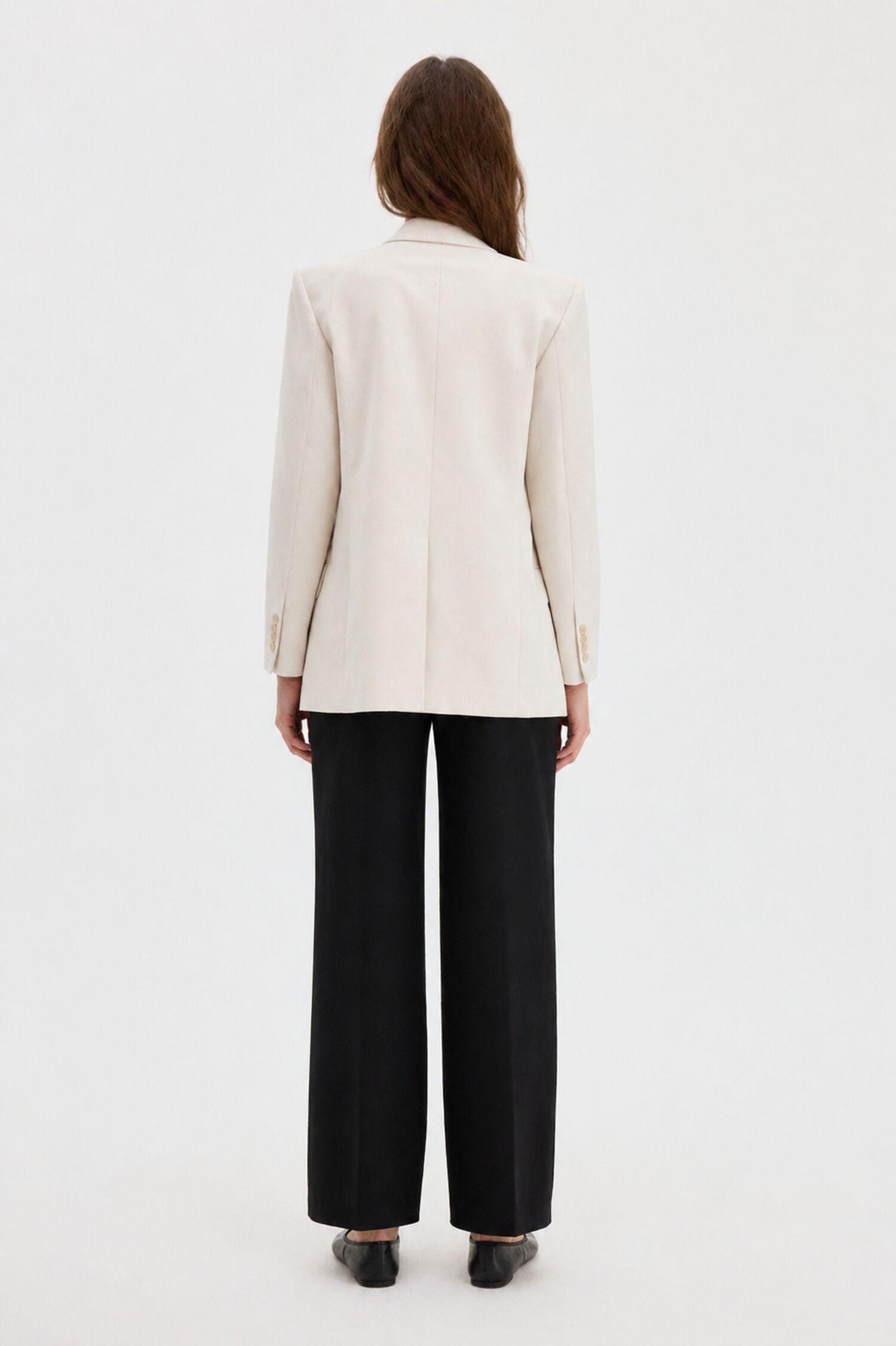 Double Breasted Cotton Linen Blazer