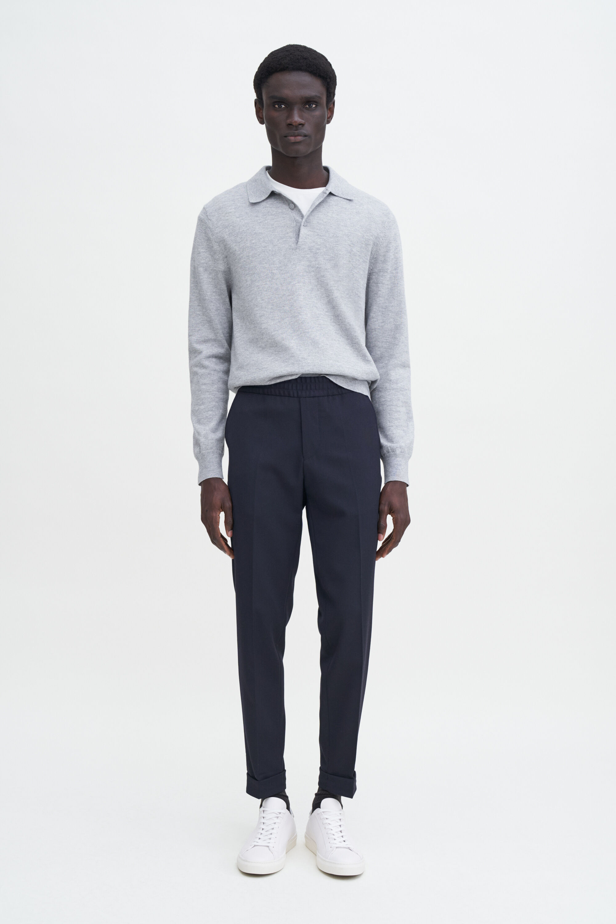 Tapered cropped trousers store