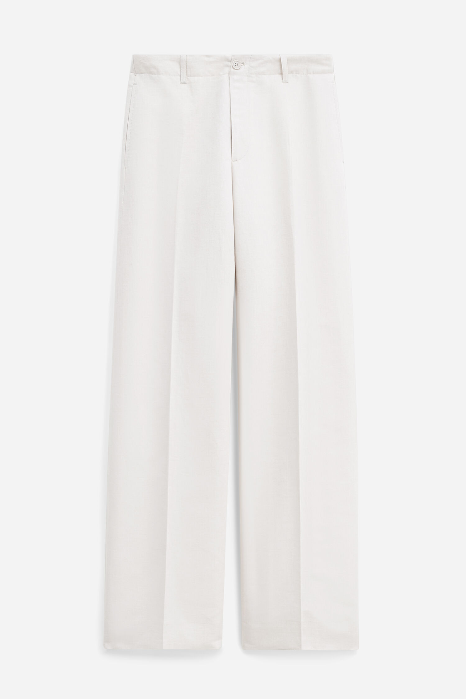 Relaxed Straight Cotton Linen Trousers