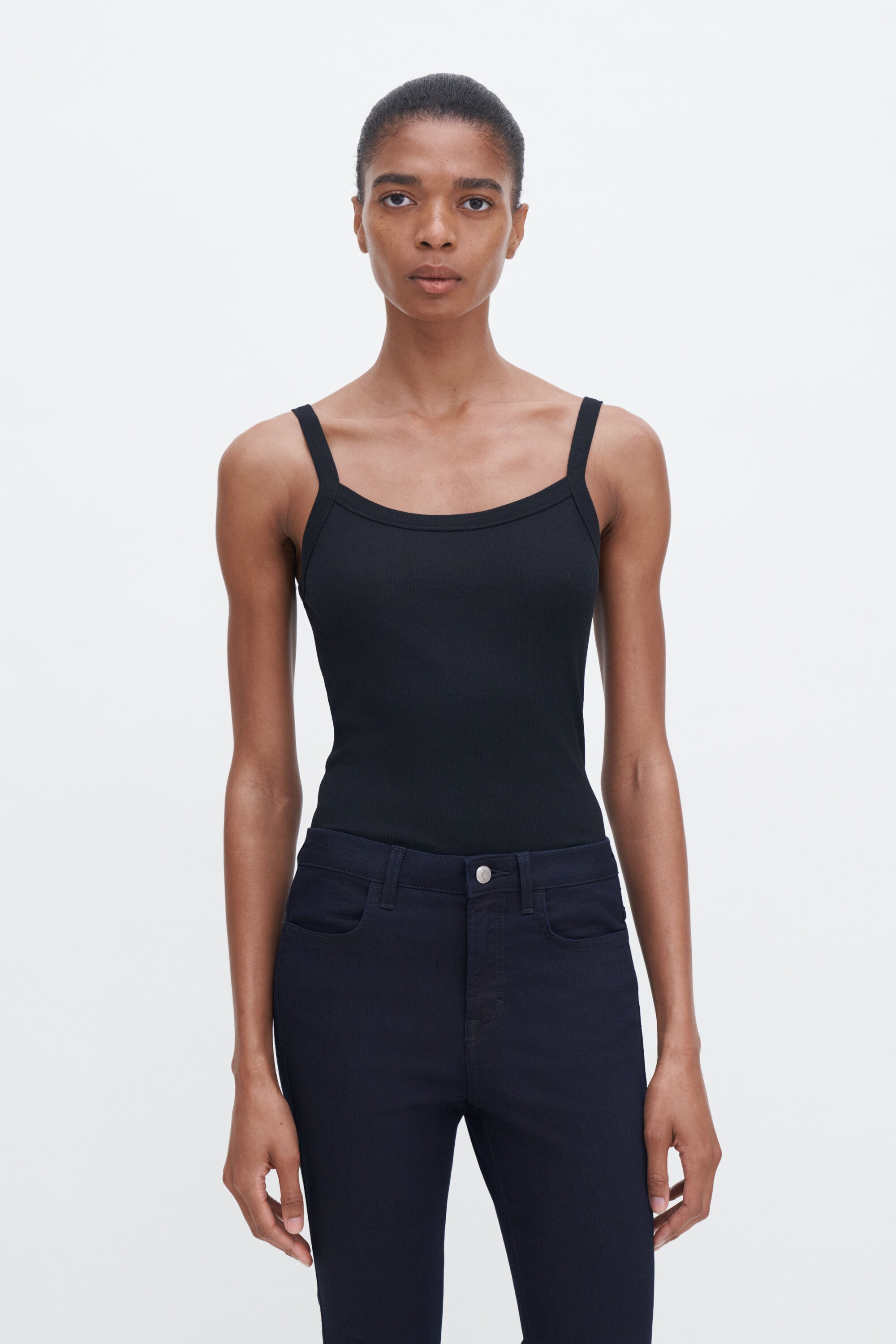 Fine Rib Singlet - Black | FILIPPA K