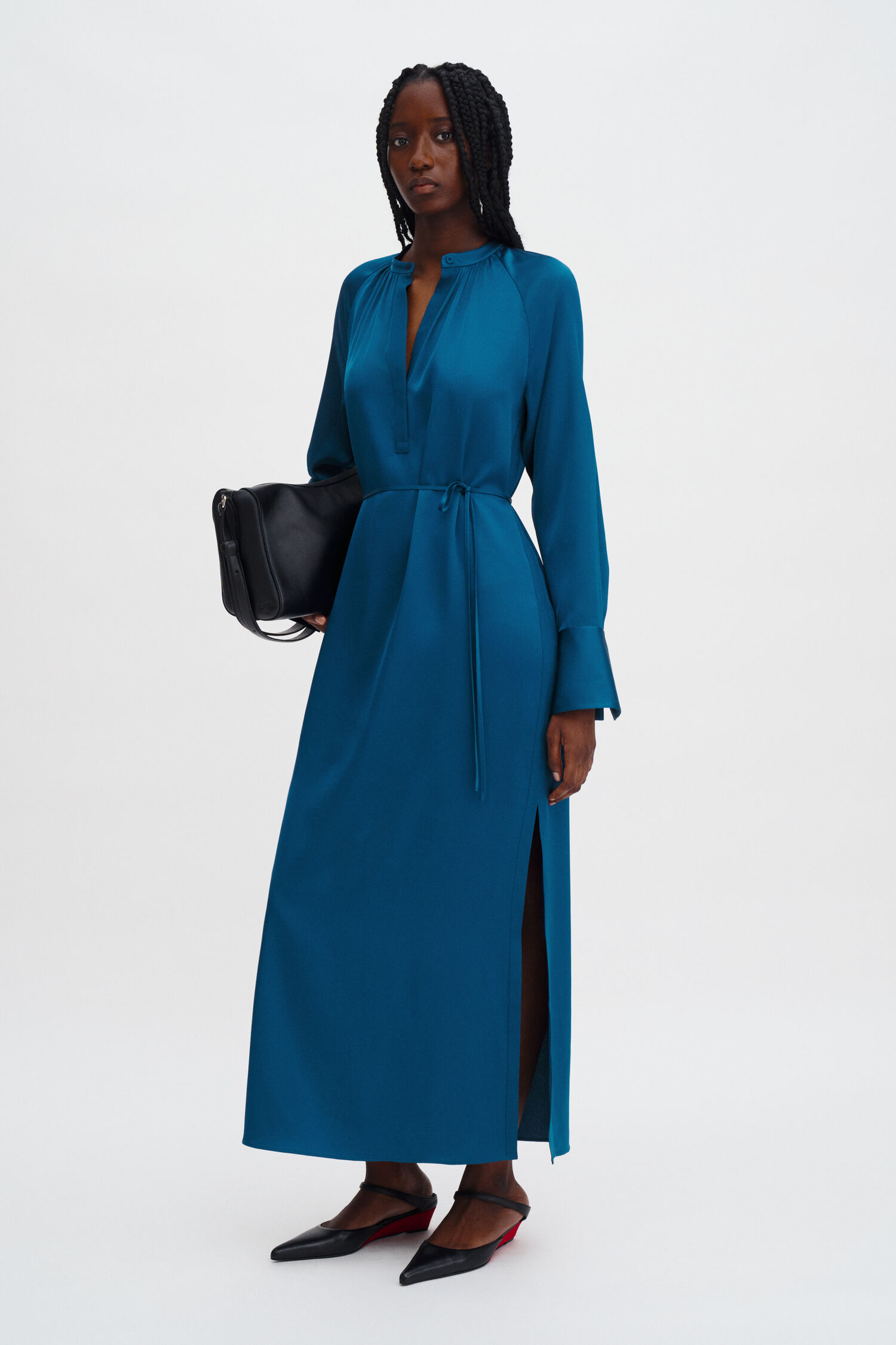 Gathered Raglan Dress