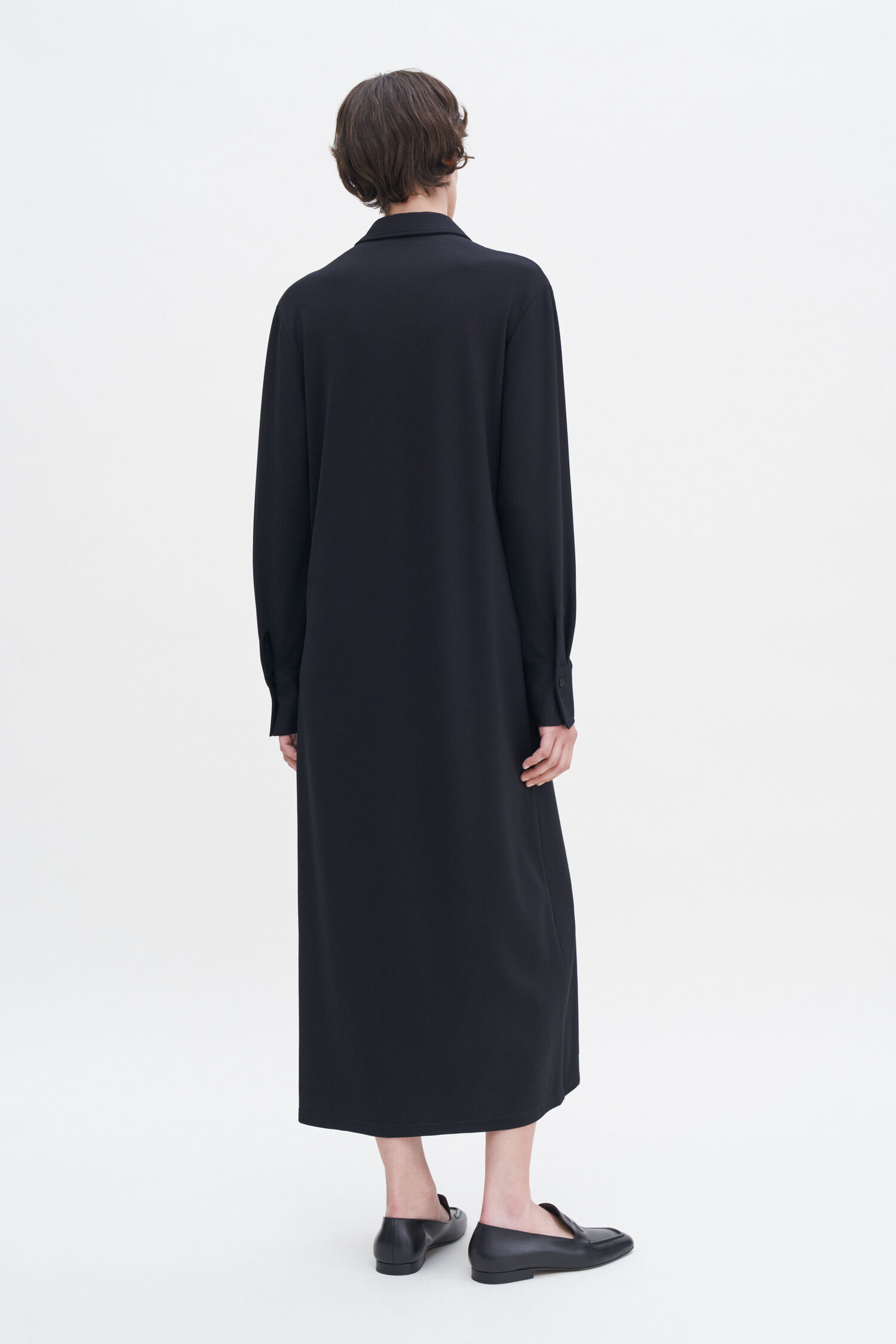 Relaxed Jersey Shirt Dress