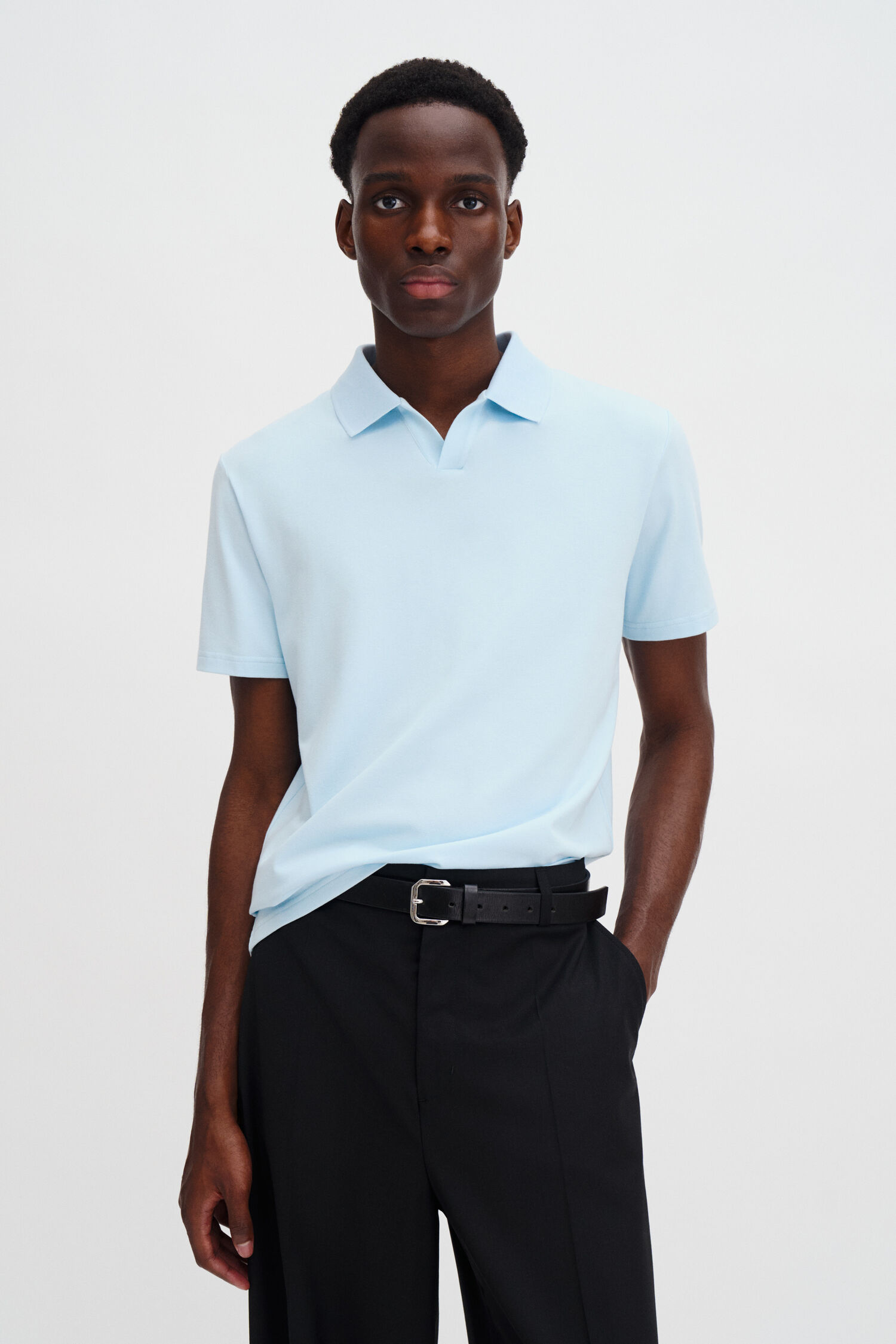 Stretch Cotton Polo T-Shirt