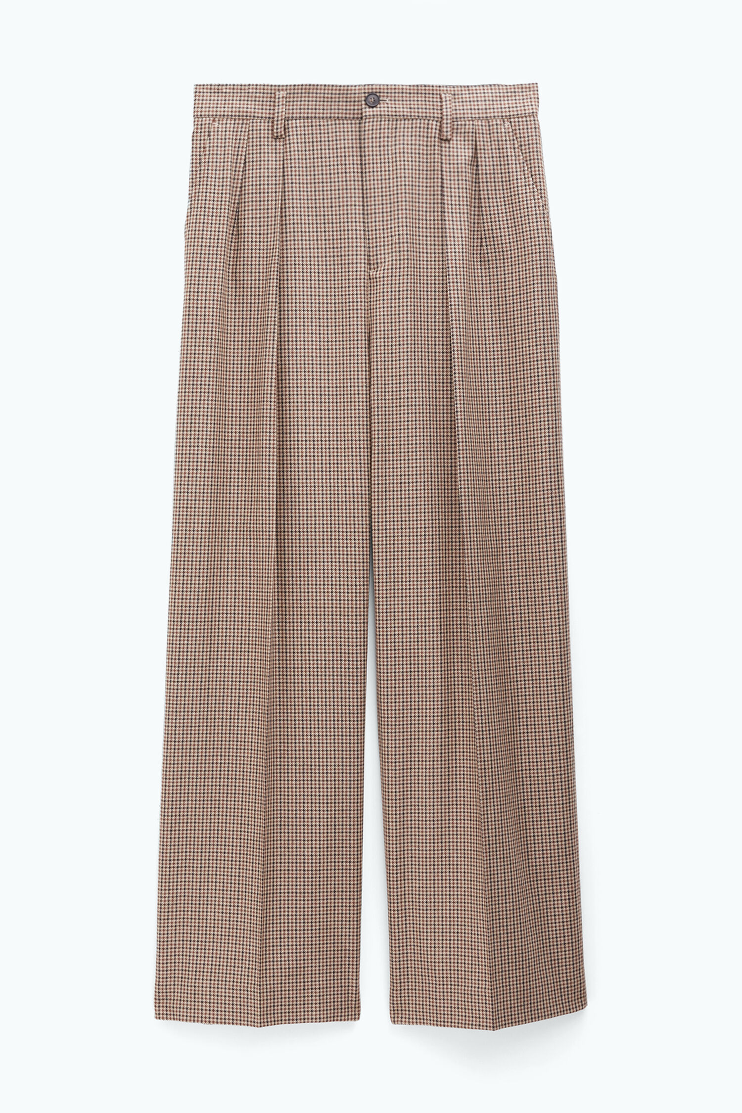 Ladies wide deals leg check trousers