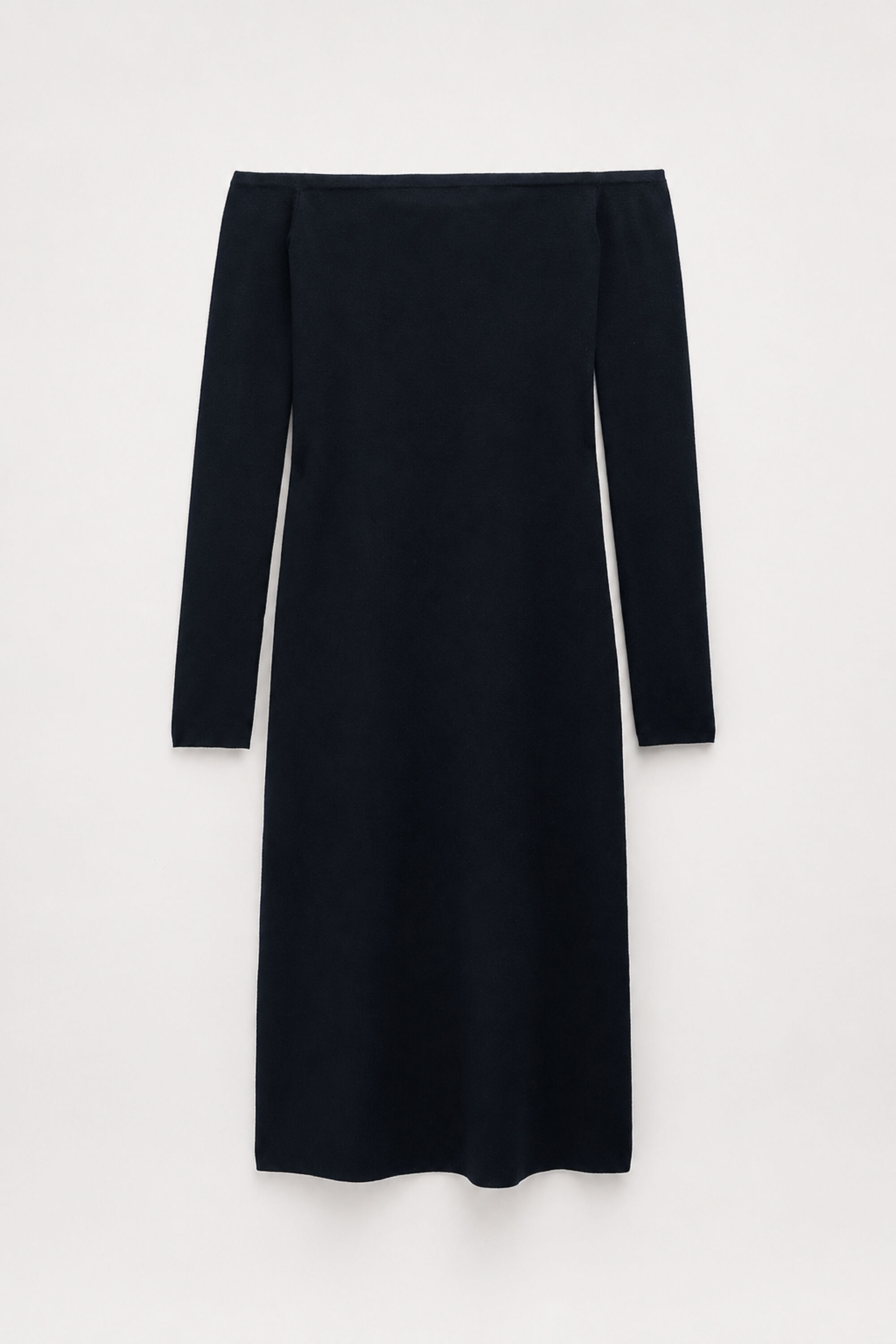 Off Shoulder Knit Dress - Black | FILIPPA K
