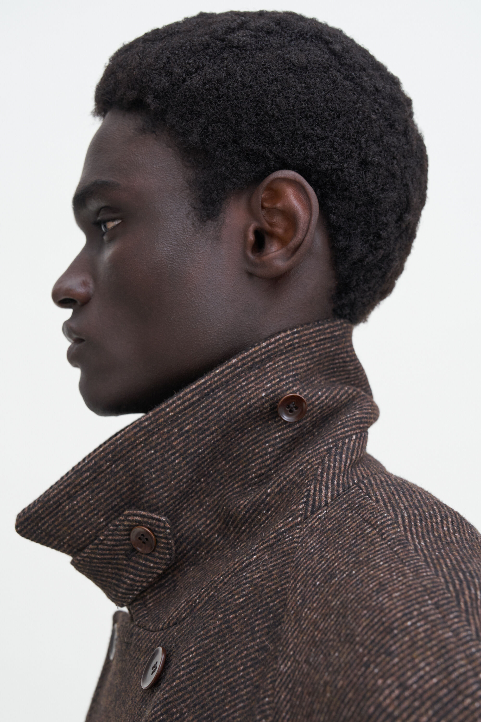 Double Breasted Wool Trench Coat Walnut Brown Filippa K