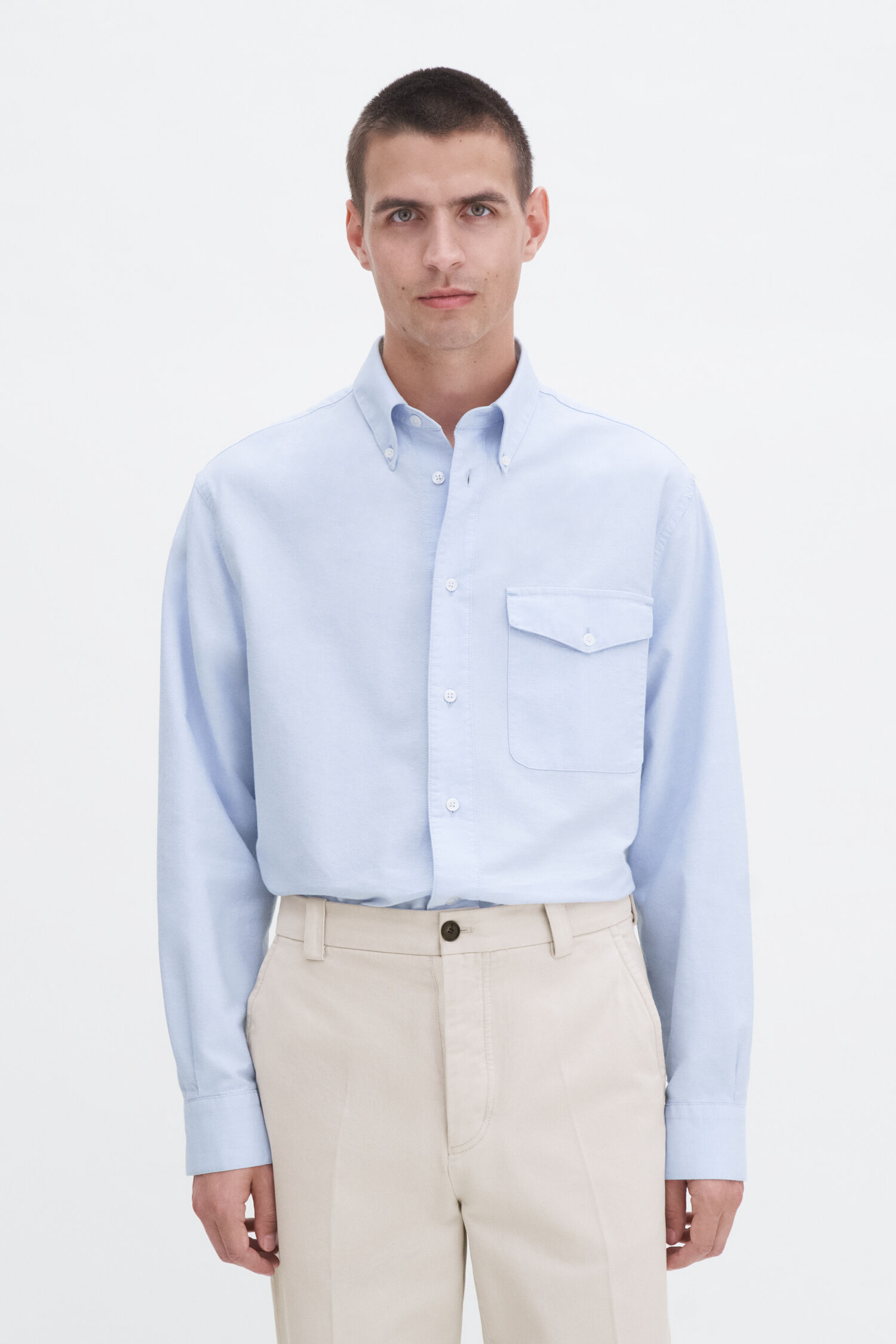 Loose Cotton Oxford Shirt