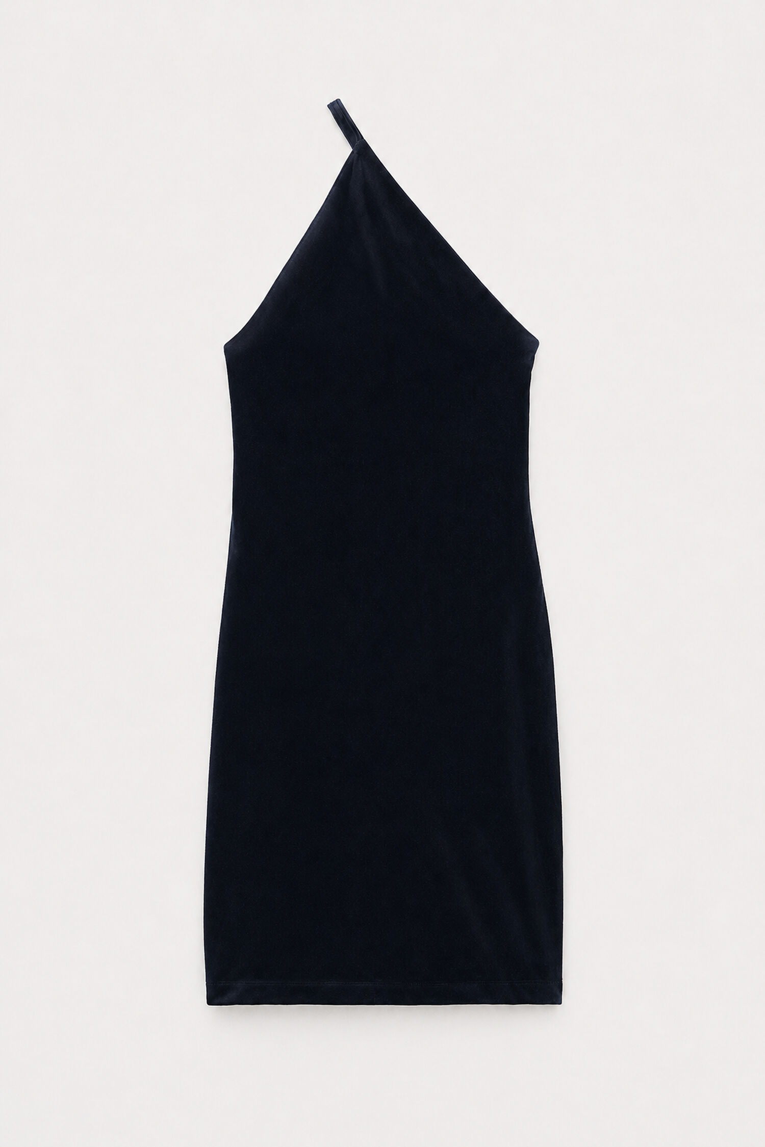Asymmetric Velvet Dress
