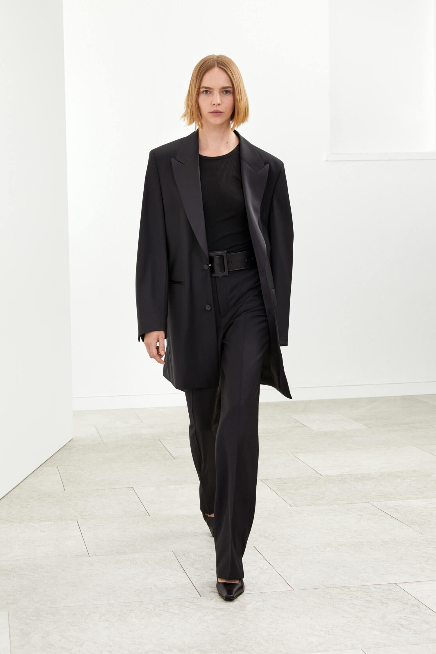 Wool Tuxedo Blazer Coat