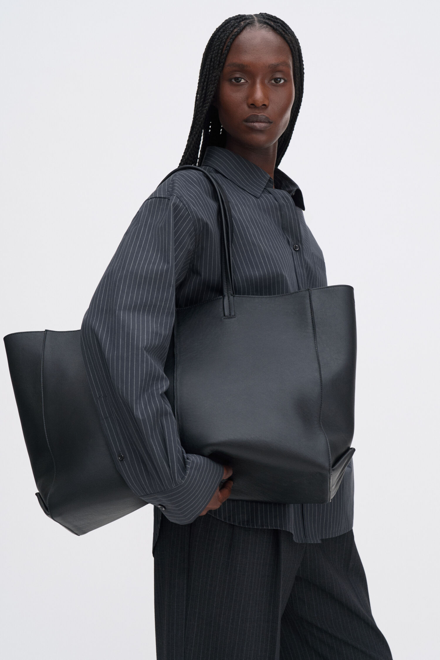 Leather Cut Out Tote Bag