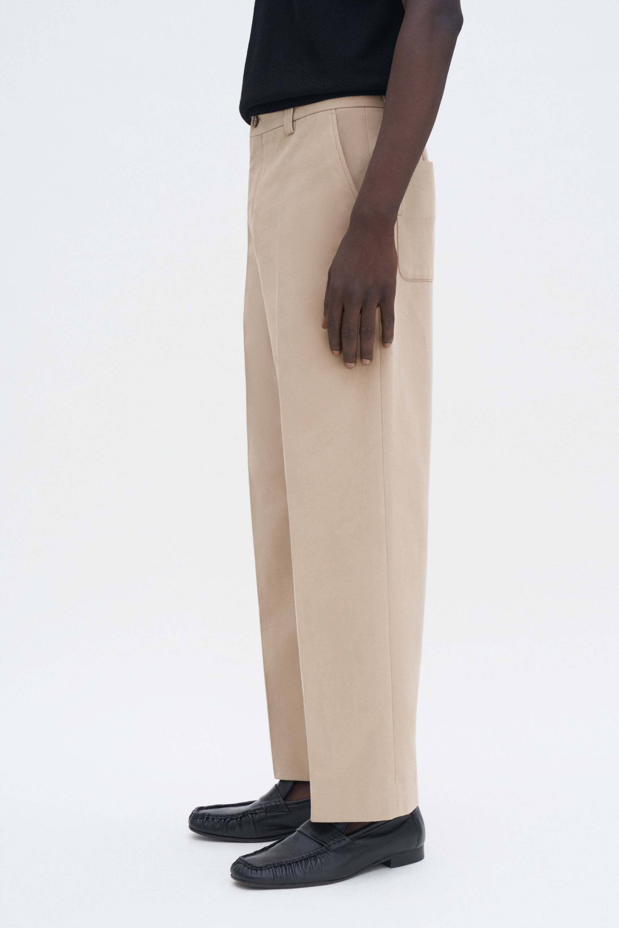 【関税込み】Filippa K ベージュ バギージーンズ Oversized Cropped Work Trousers - Canvas Beige | Filippa K