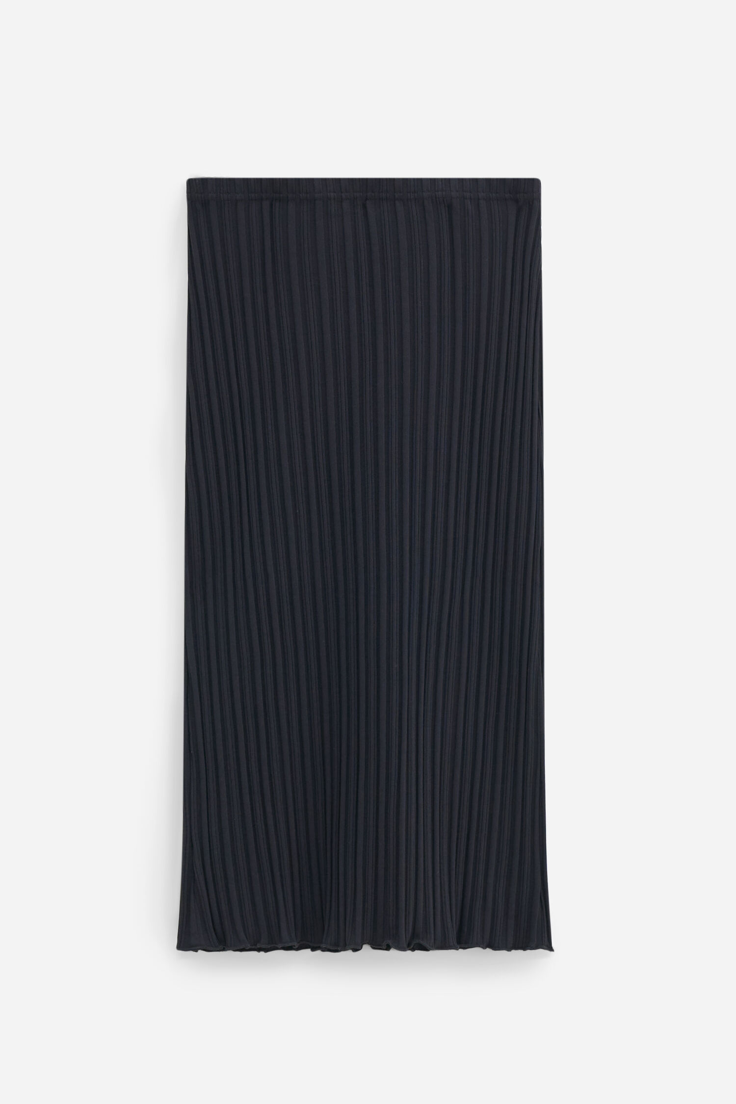 Cotton Rib Slip Skirt