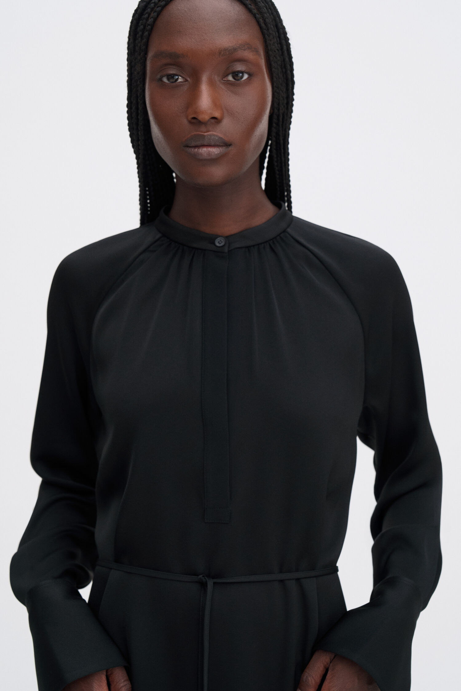 Gathered Raglan Dress