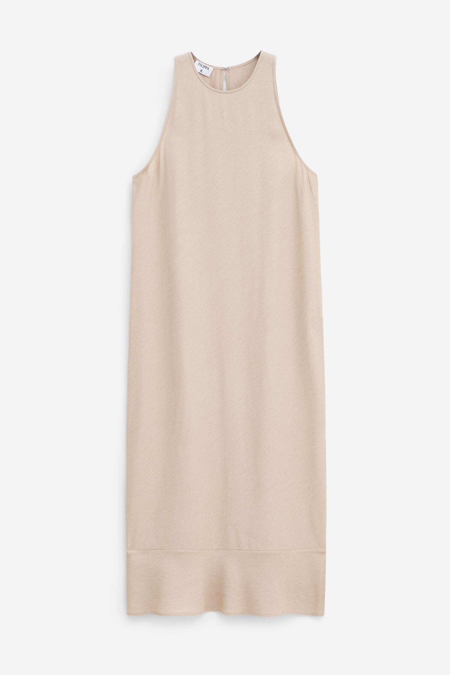 Draped Twill Tank Dress