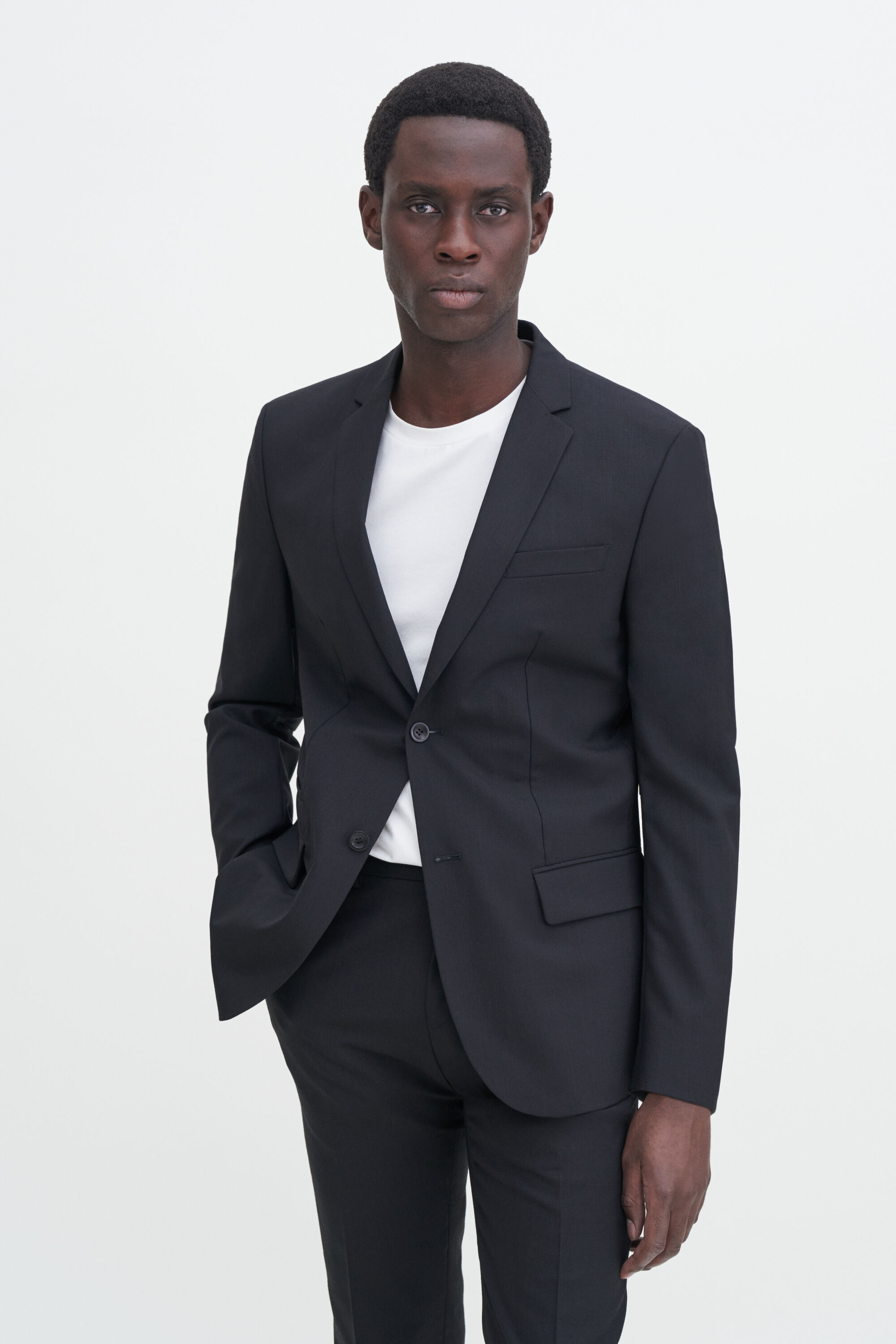 Boiled Wool Shirt Jacket - Black | Filippa K