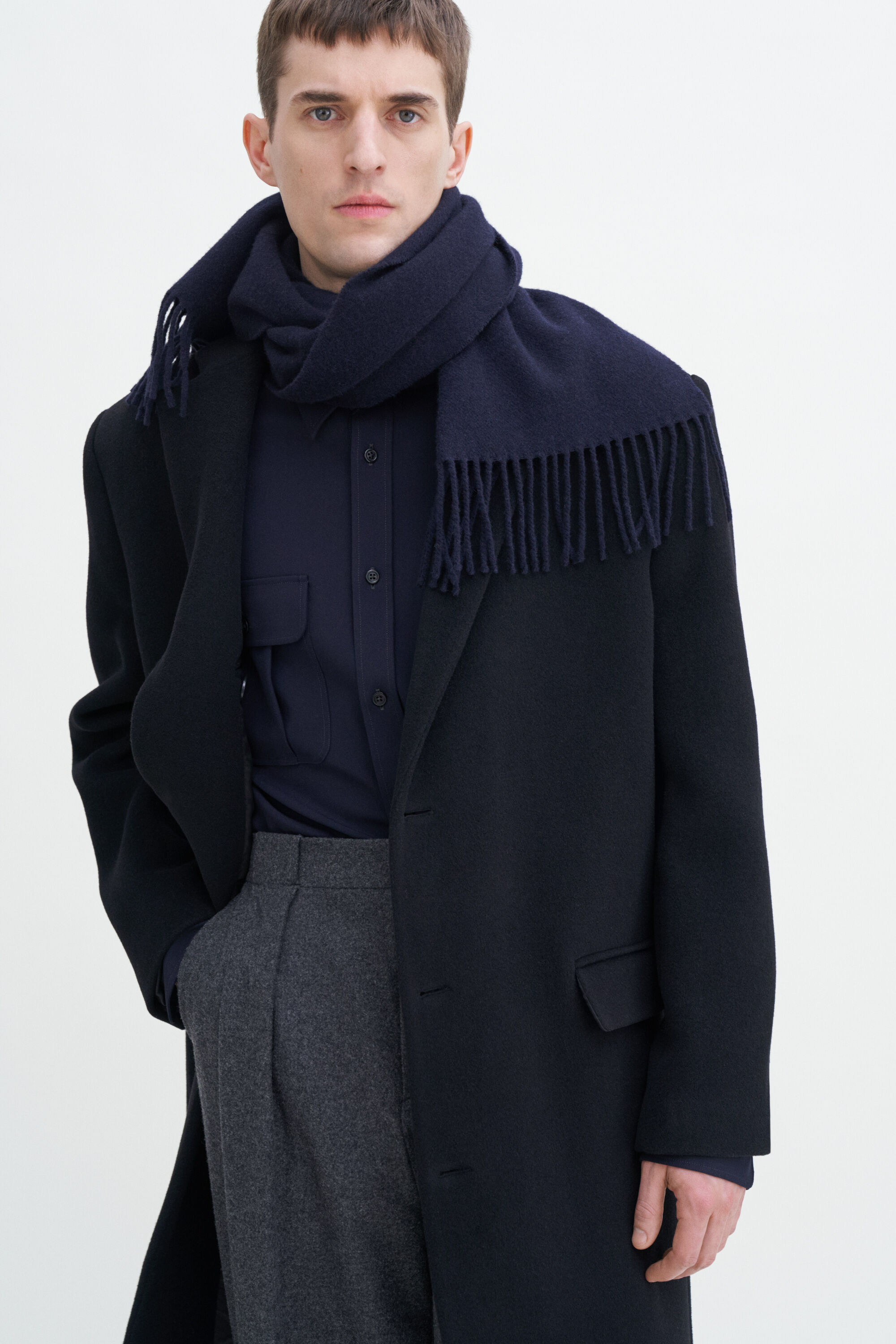 Relaxed Wool Coat - Black | Filippa K