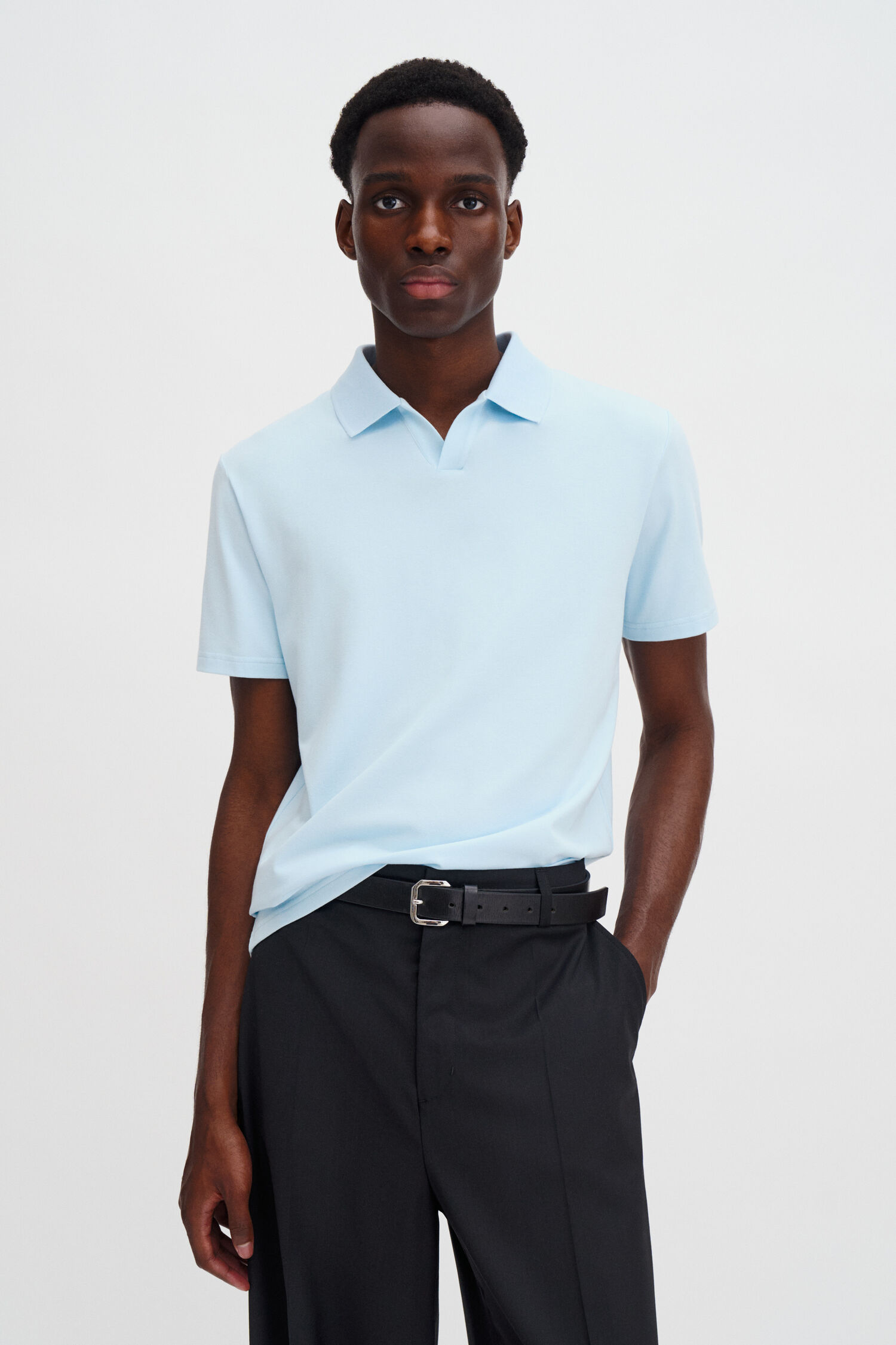 Stretch Cotton Polo T-Shirt