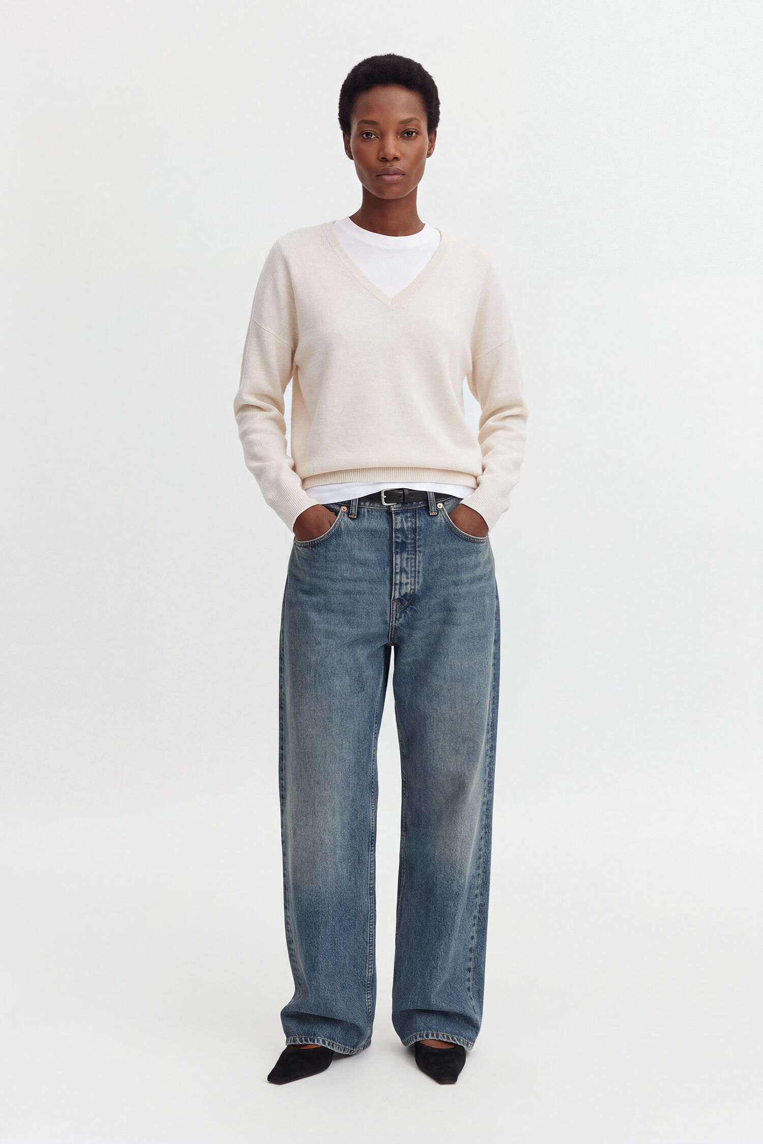 Cashmere V-neck Sweater