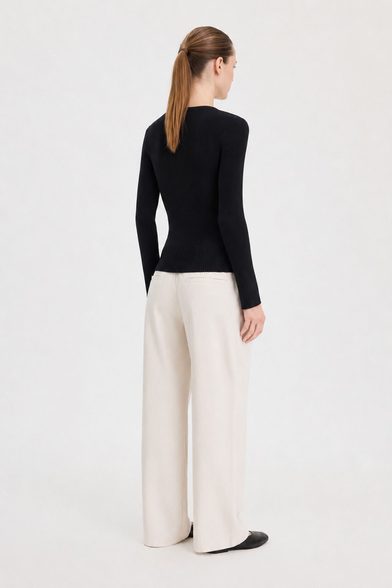 Ribbed Knit Henley