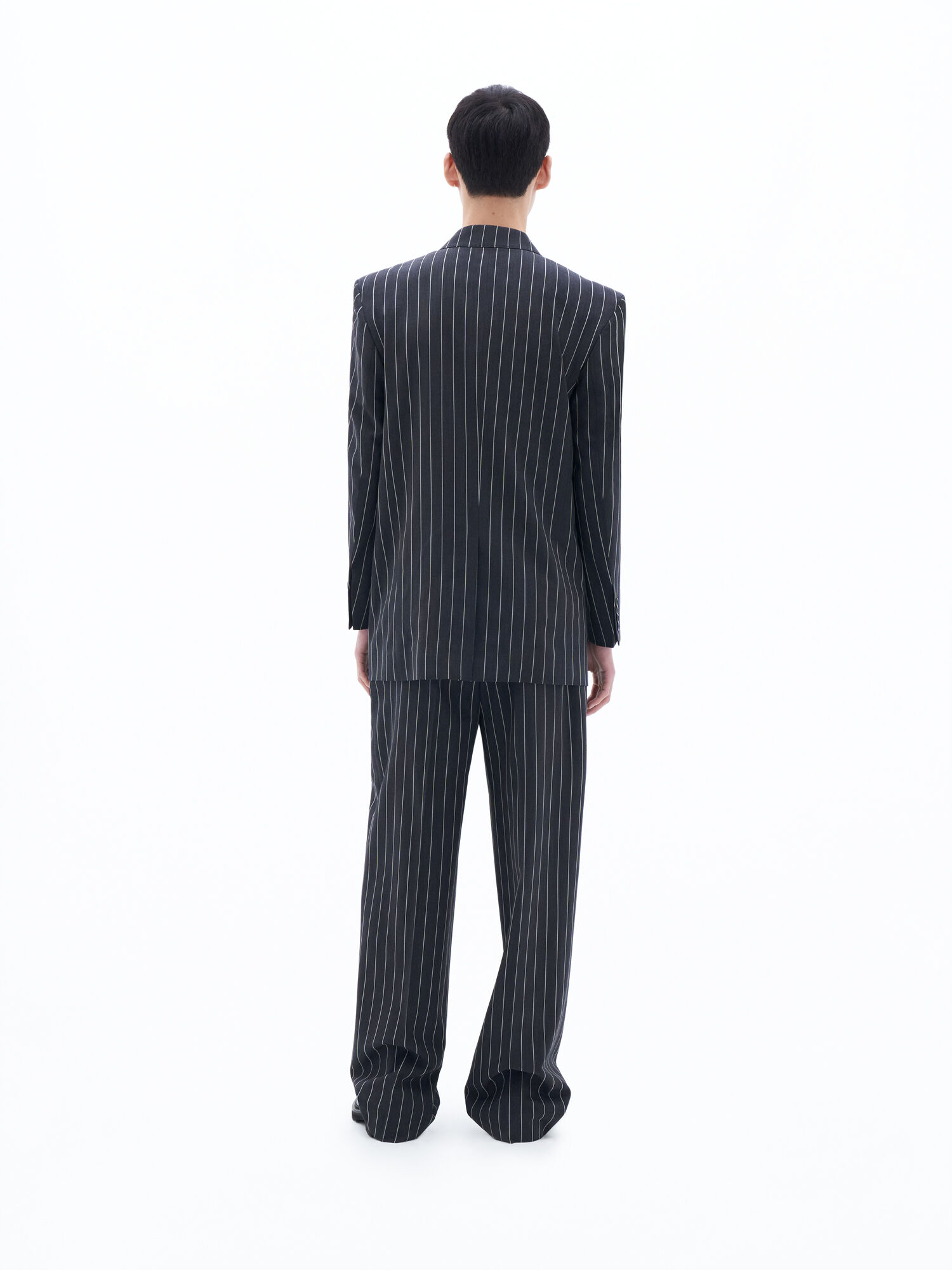 Double Breasted Pinstripe Blazer