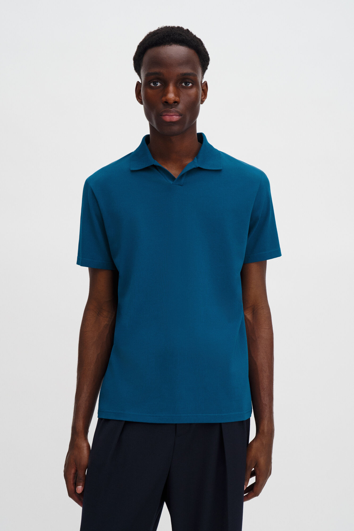 Stretch Cotton Polo T-Shirt