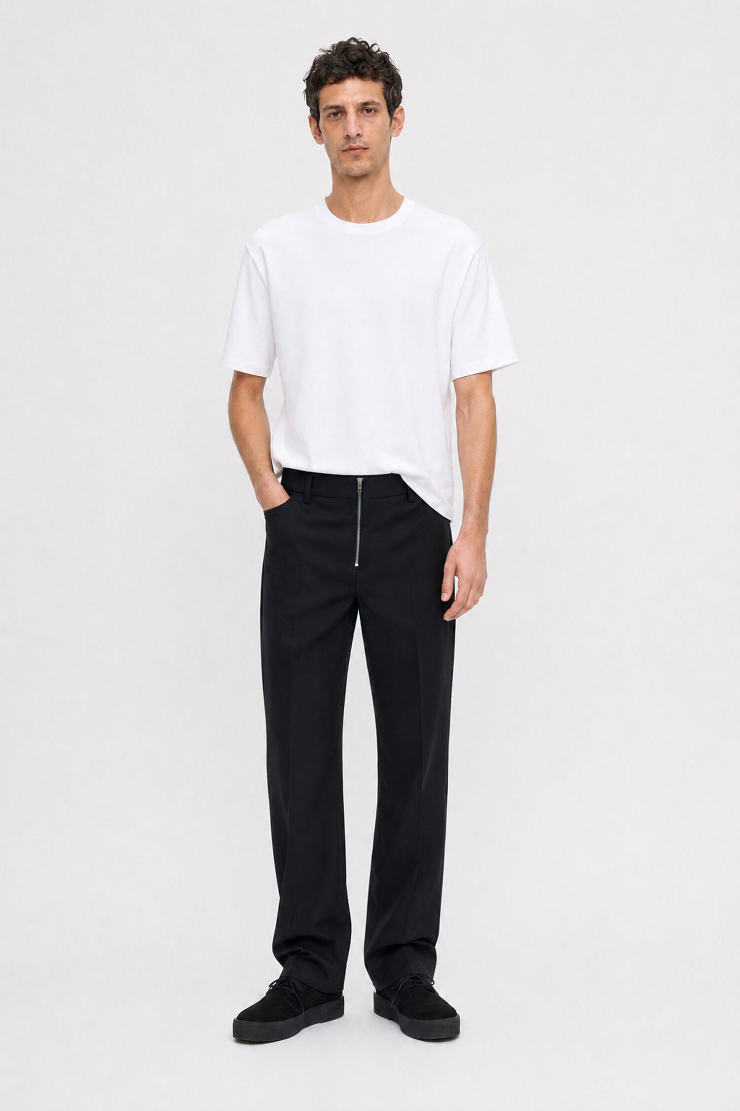 Bootcut Zip Trousers