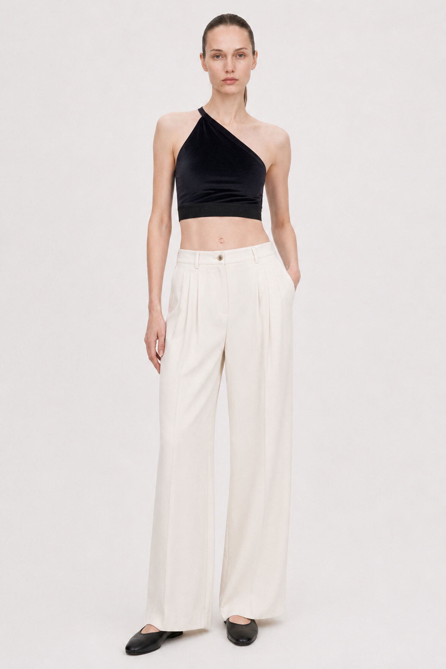 Asymmetric Velvet Bra