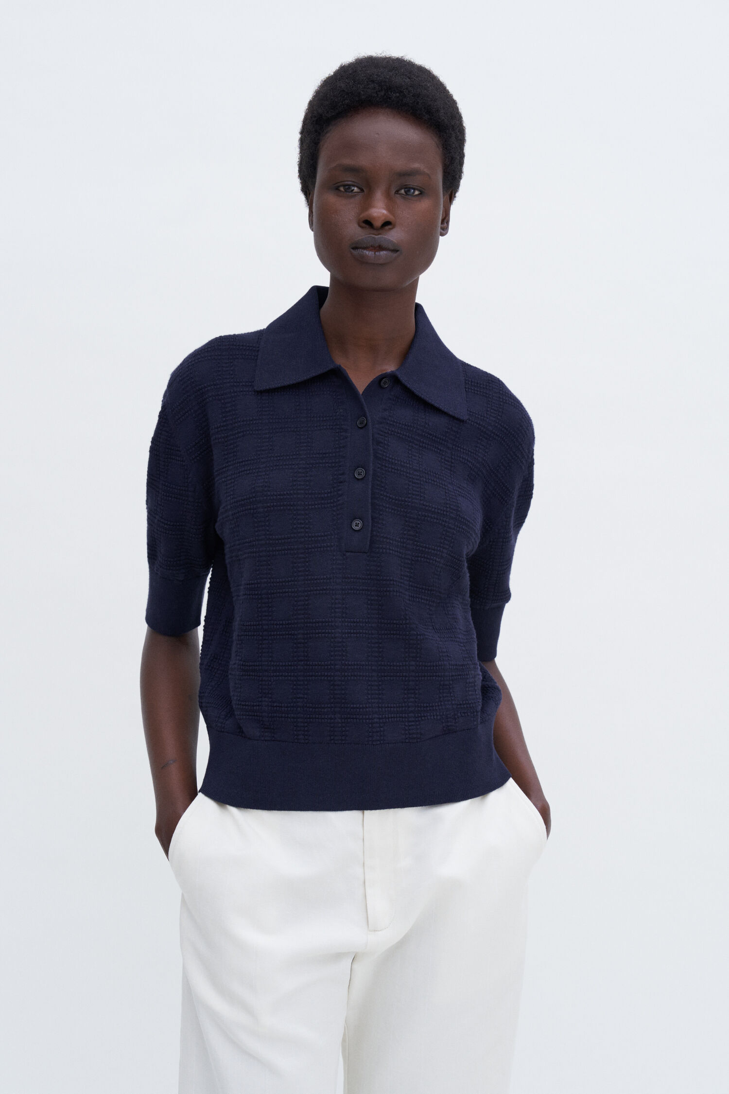 Square Knit Polo