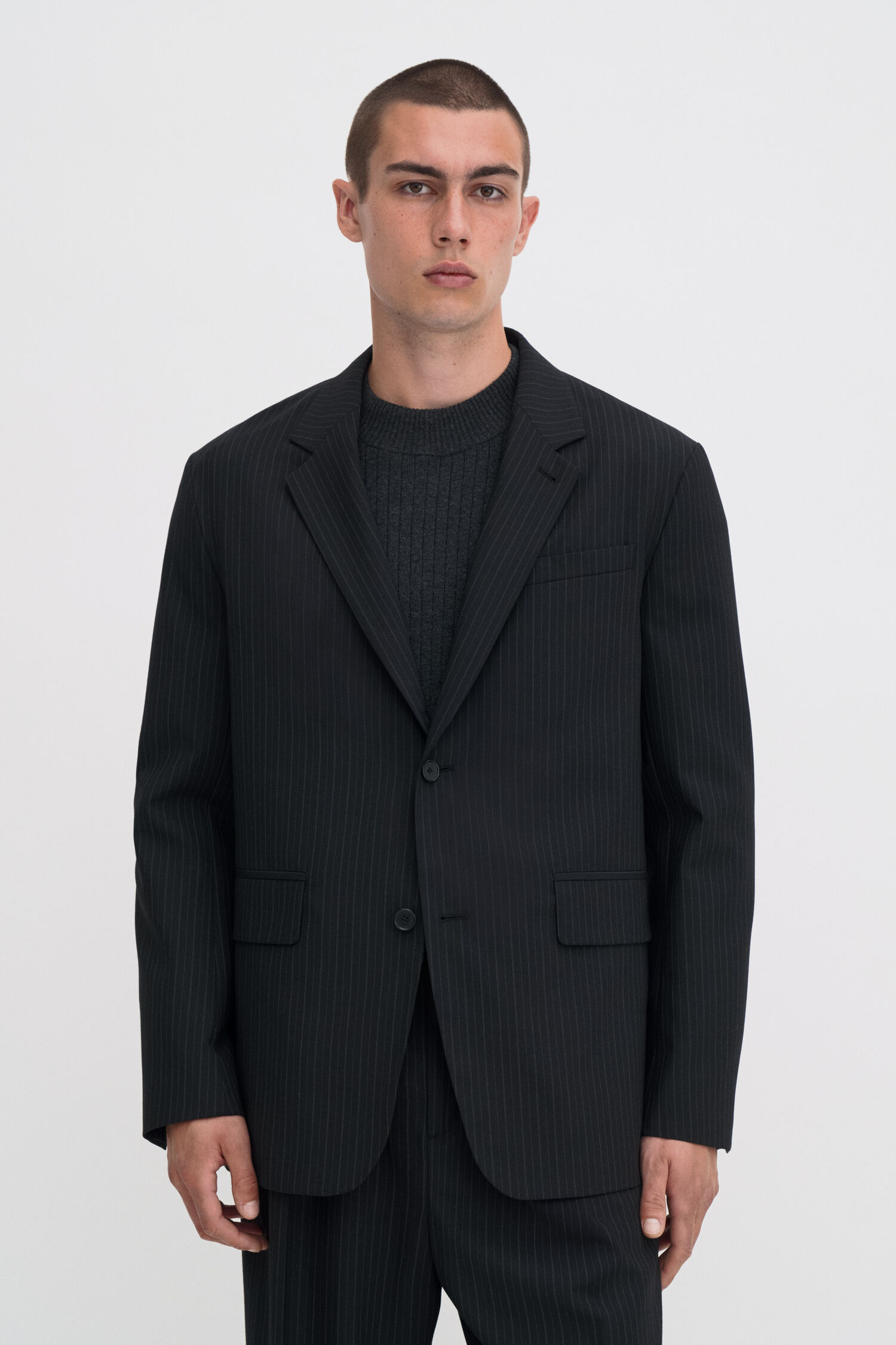 Mathias Pinstripe Blazer