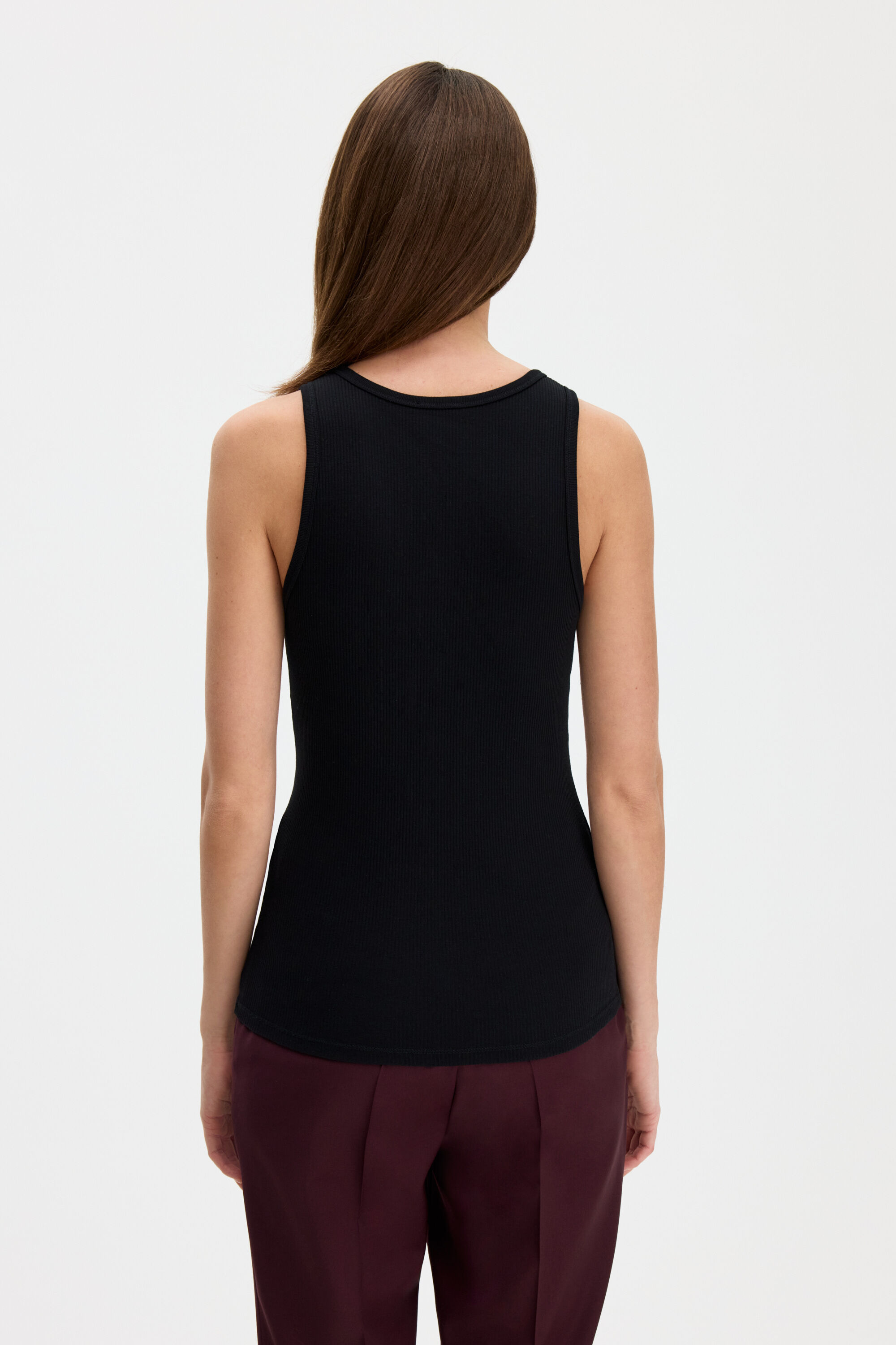 Fine Rib Tank - Black | FILIPPA K