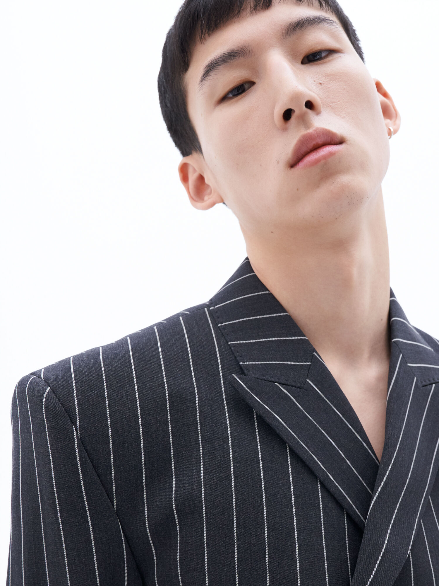 Double Breasted Pinstripe Blazer