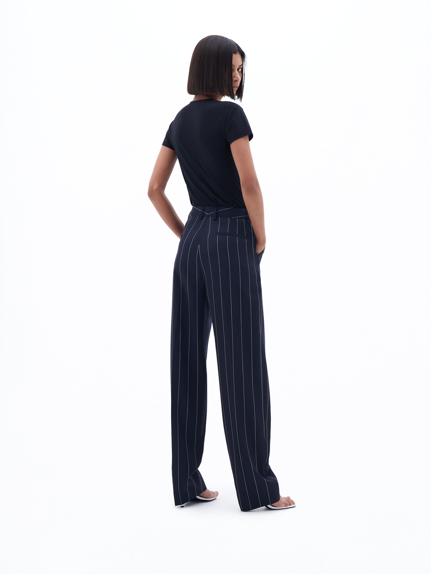 Julie Pinstripe Trousers