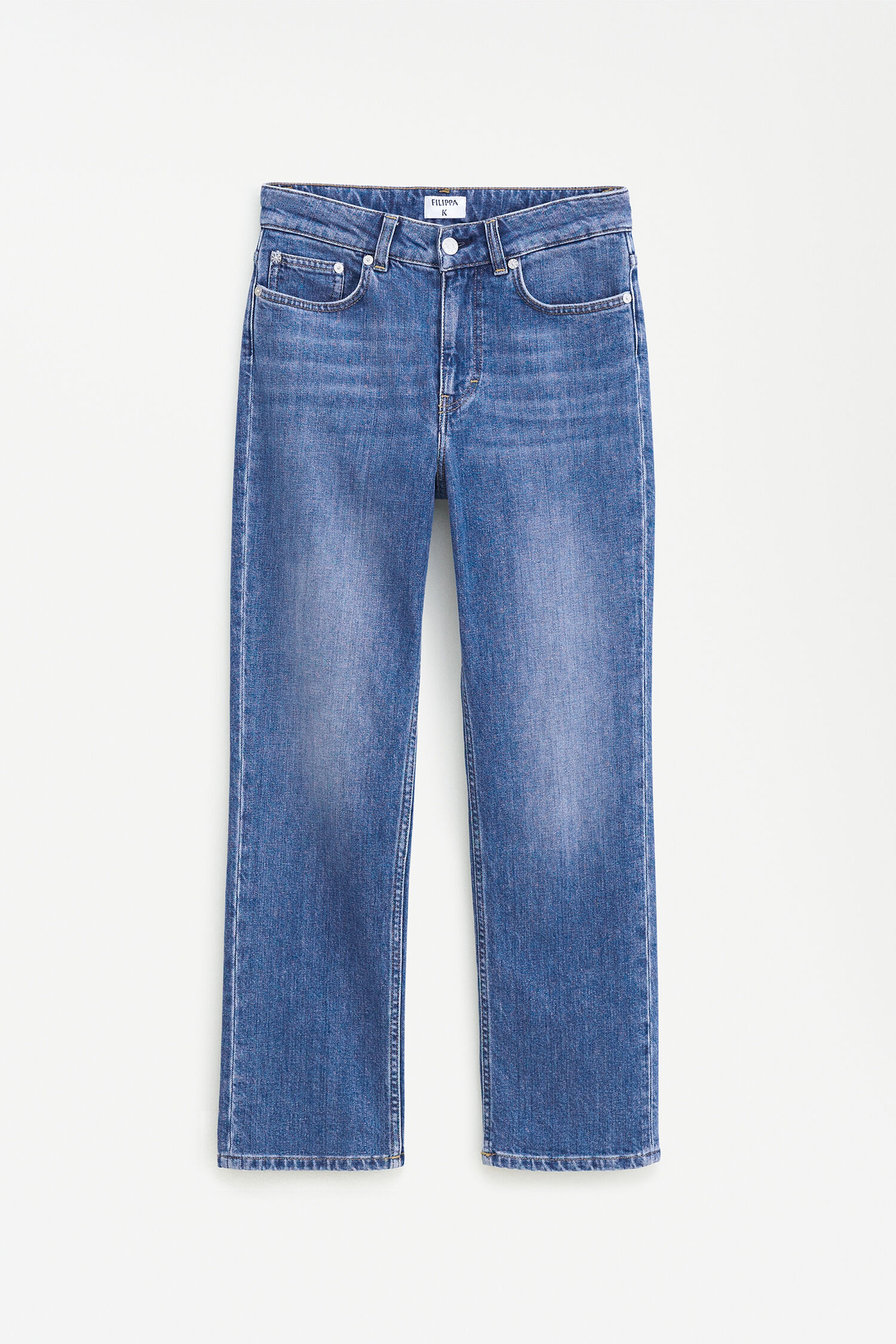 Stella Cropped Mid Blue Wash