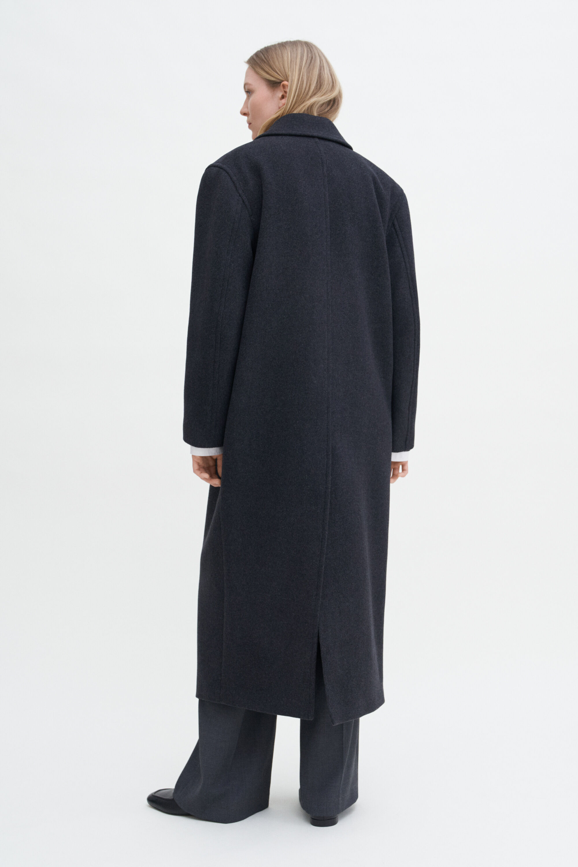 Uniqlo melange wool coat sale