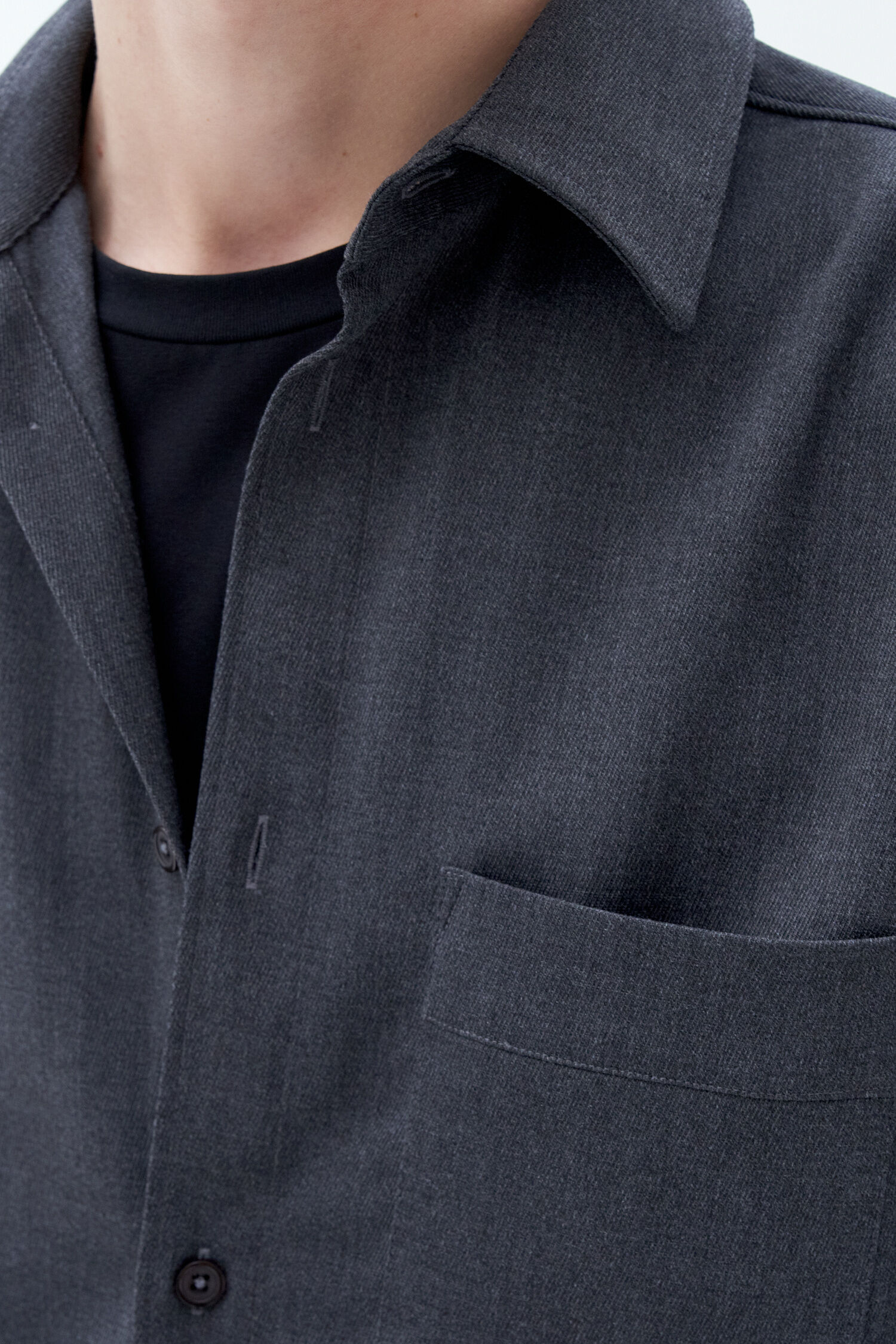 Boxy Wool Twill Shirt