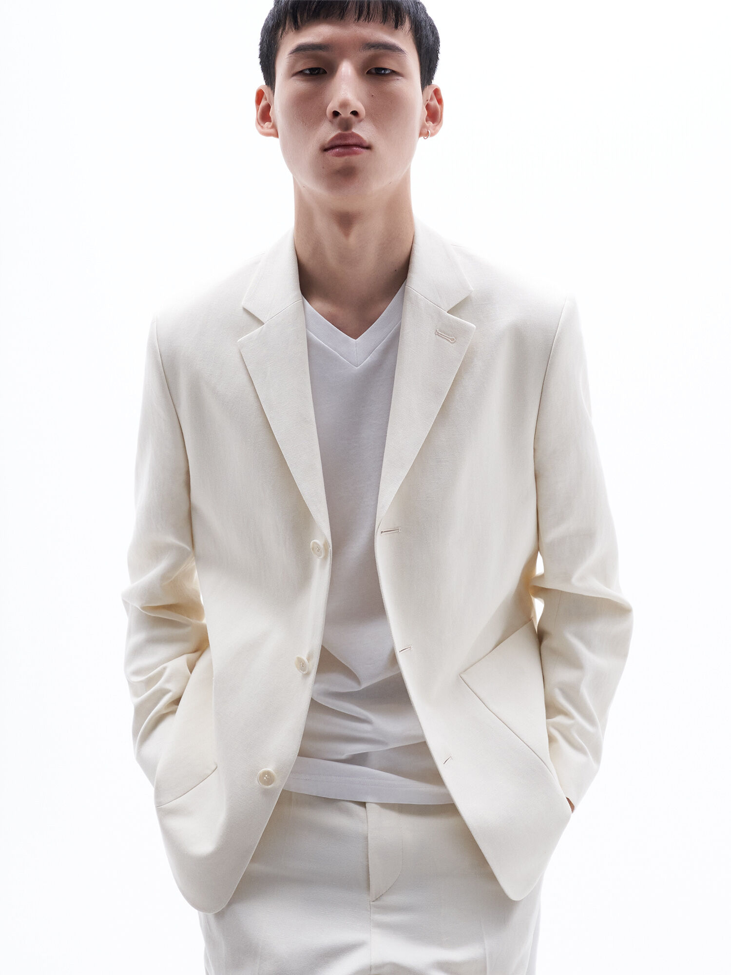 Cotton Linen Blazer Bone White Filippa K