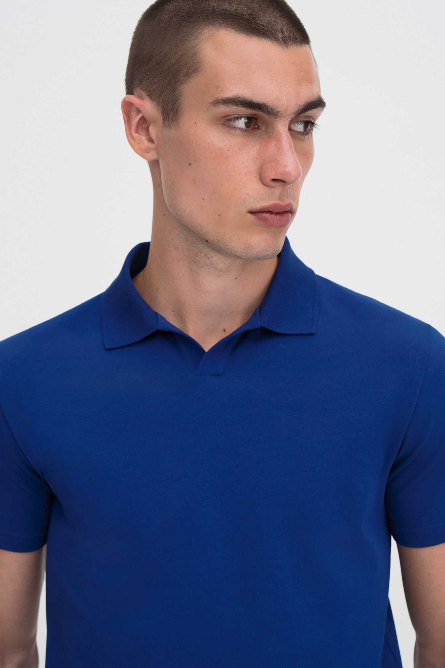 Stretch Cotton Polo T-Shirt