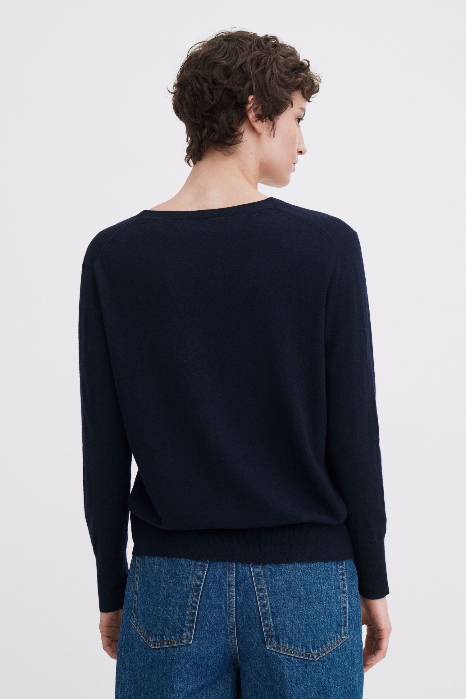 Silk Mix V-Neck Cardigan