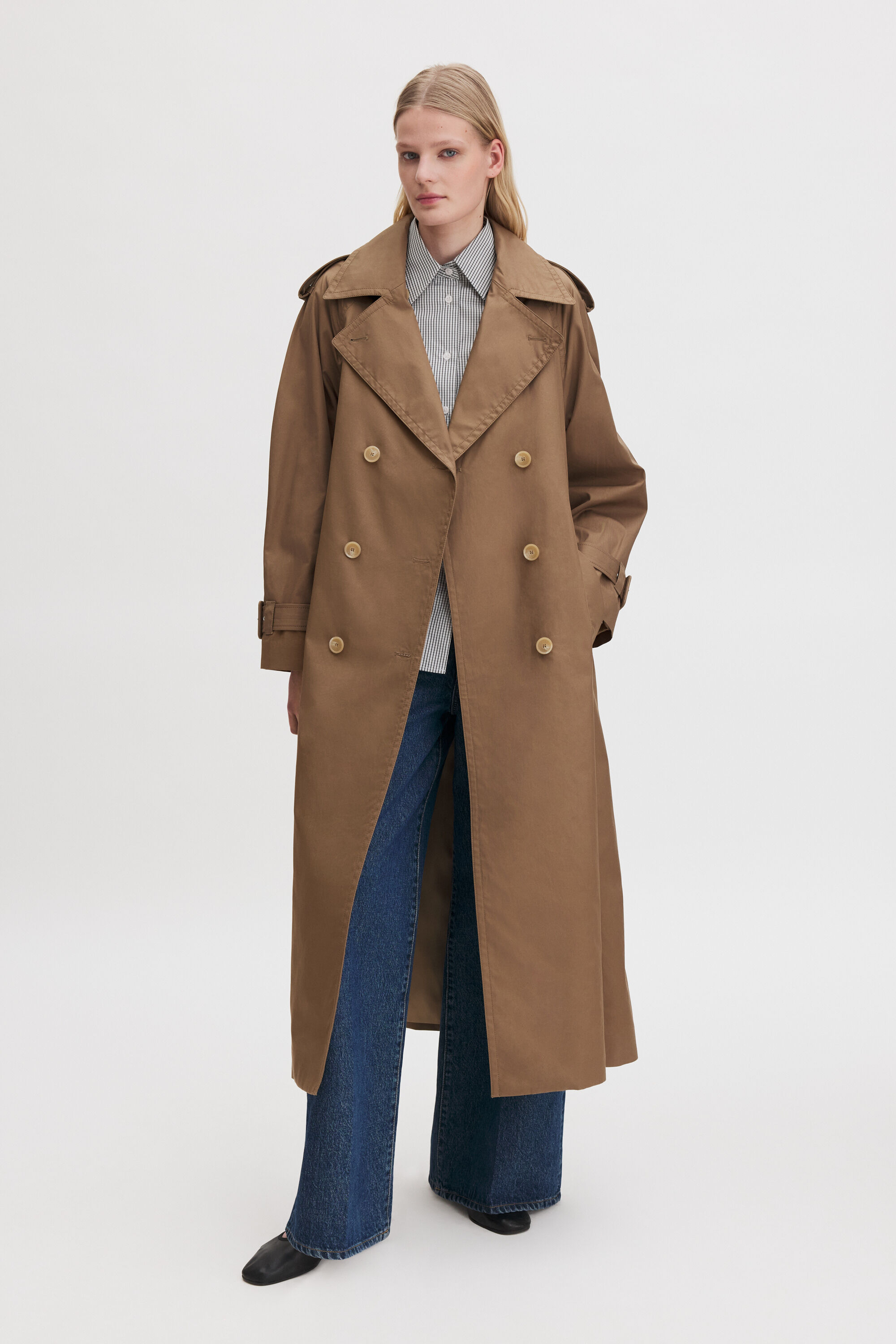 Cotton Trench Coat - Taupe Beige | FILIPPA K