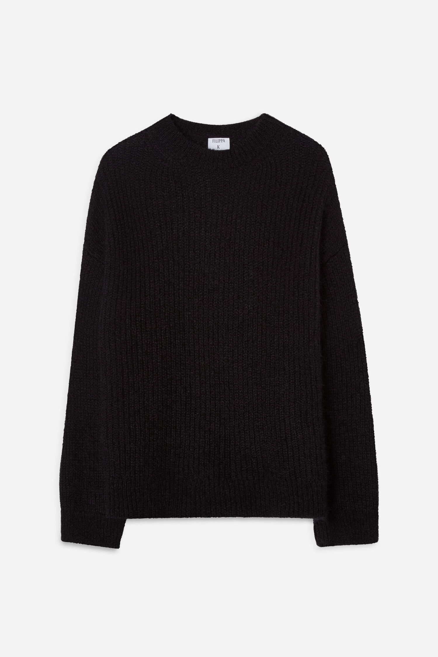 Ribbed Mohair Sweater - Black | Filippa K