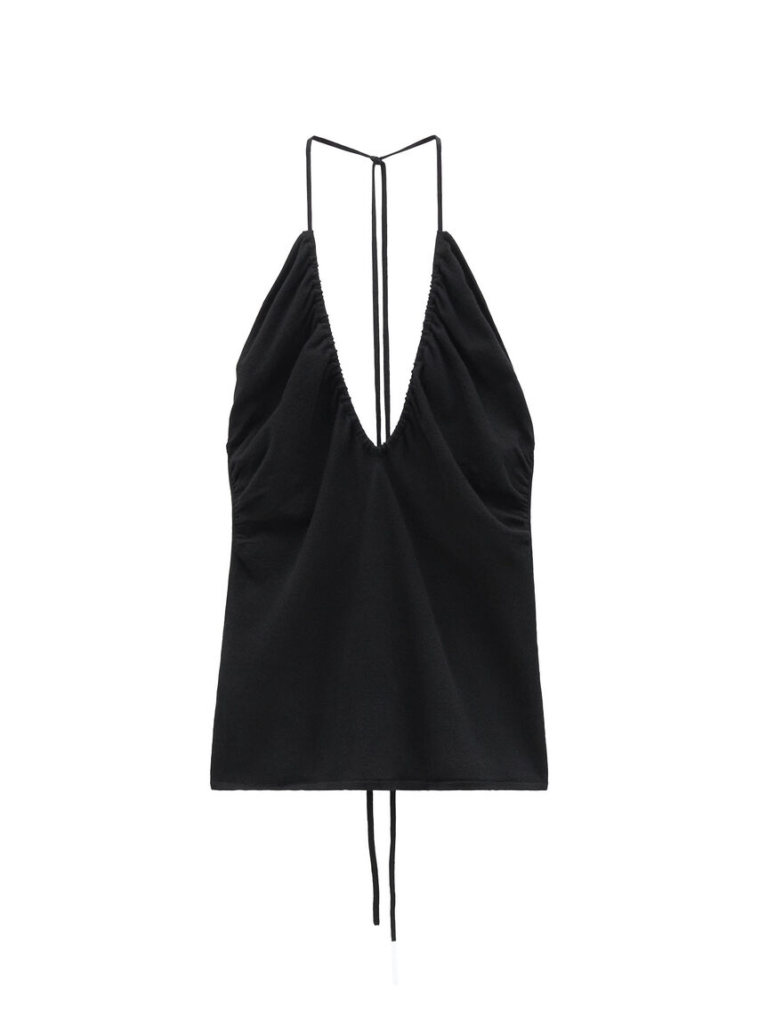 Knit Drawstring Cami 