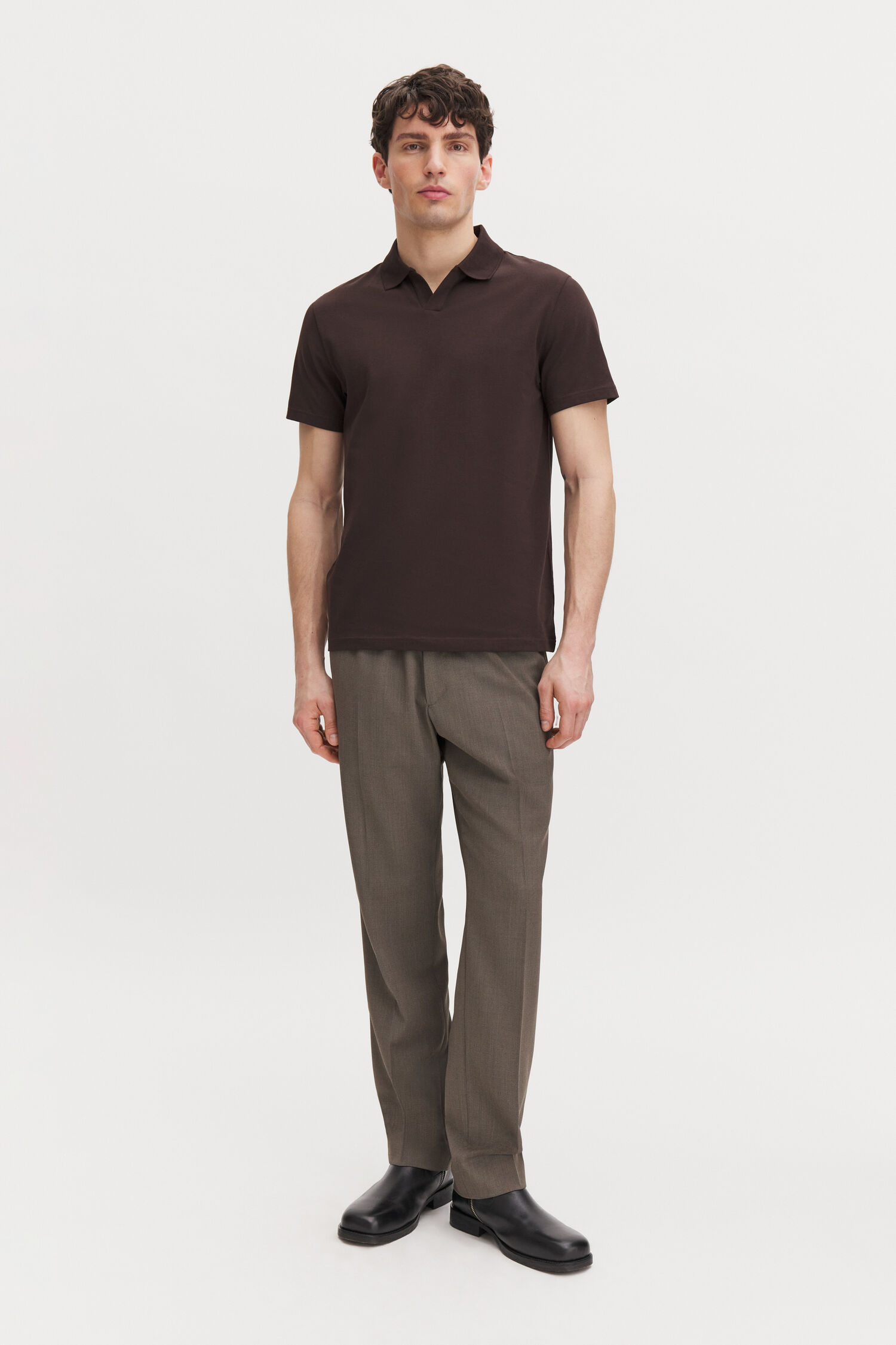 Stretch Cotton Polo T-Shirt