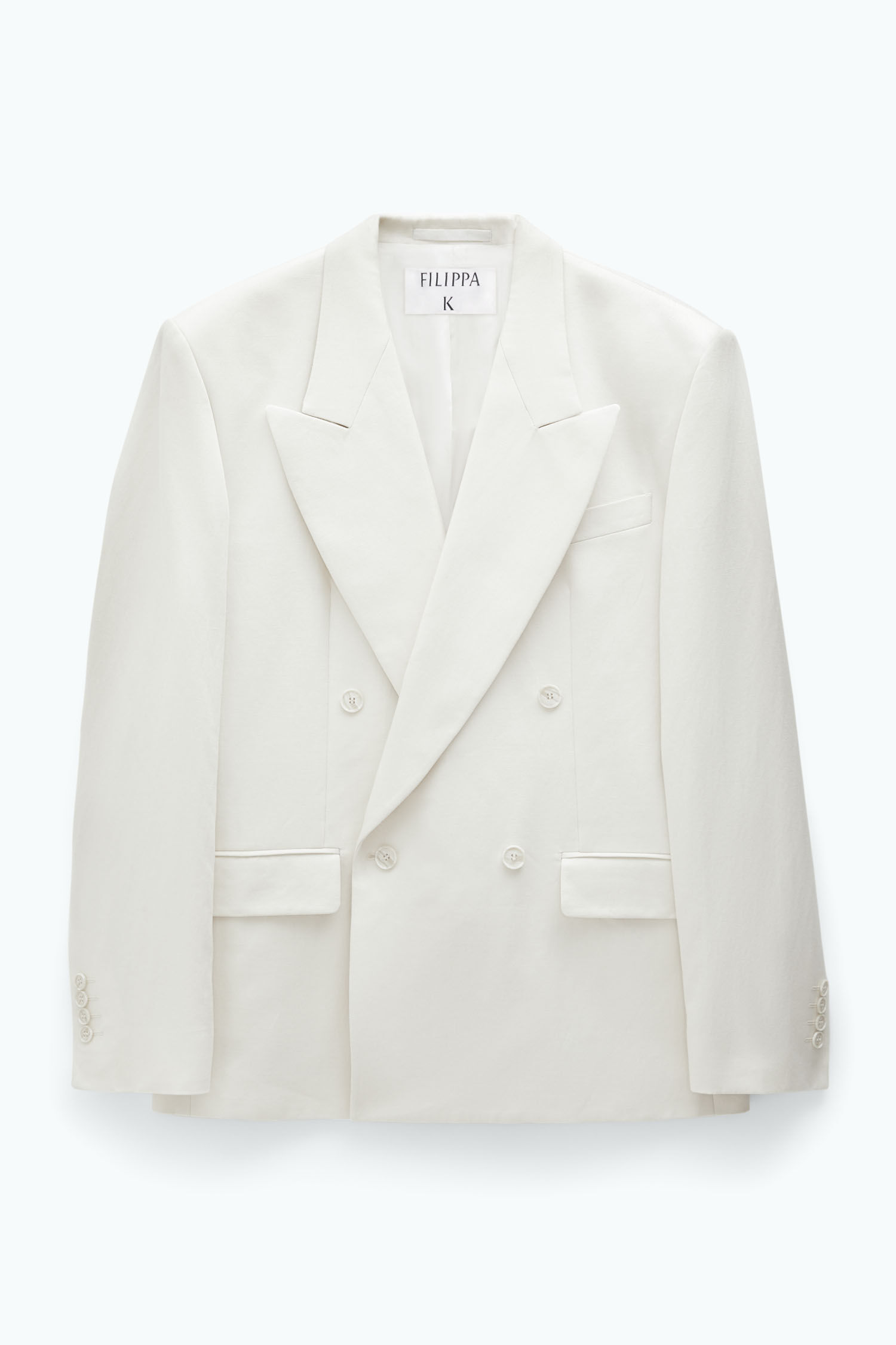 White bell sleeve blazer discount