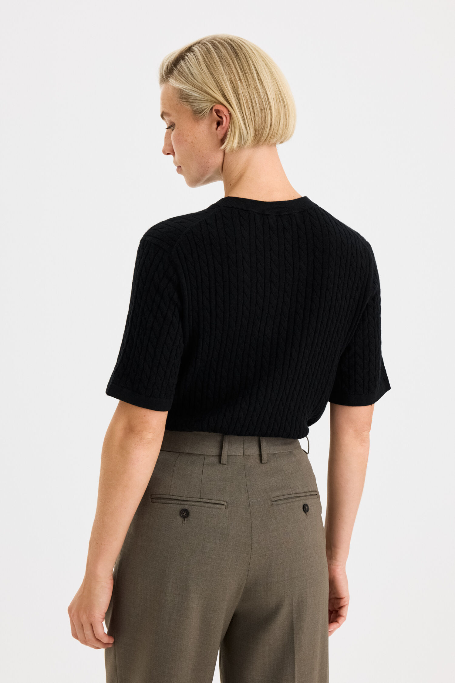 Light Braid Knitted Tee