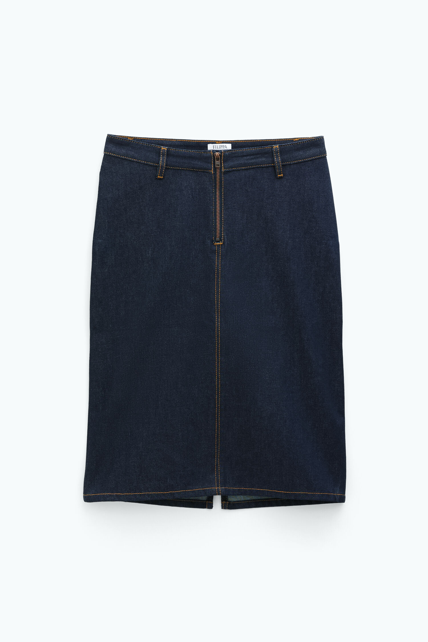 Filippa k mid 2025 blue denim skirt